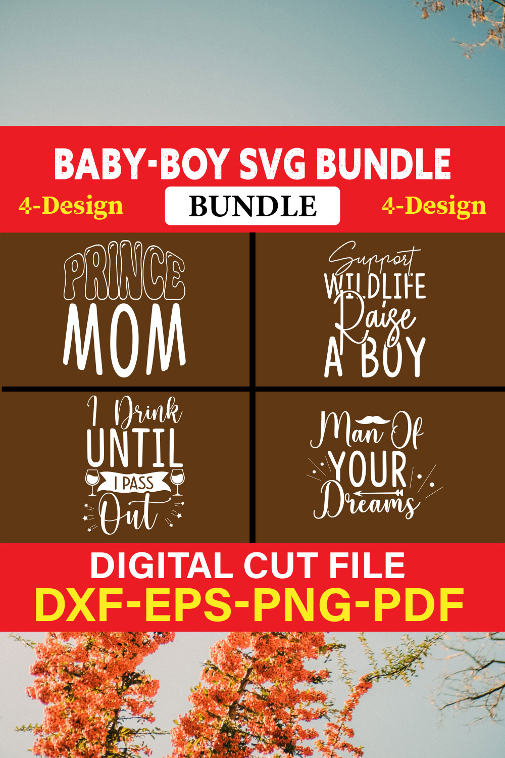 Baby Boy T-shirt Design Bundle Vol-3 pinterest preview image.