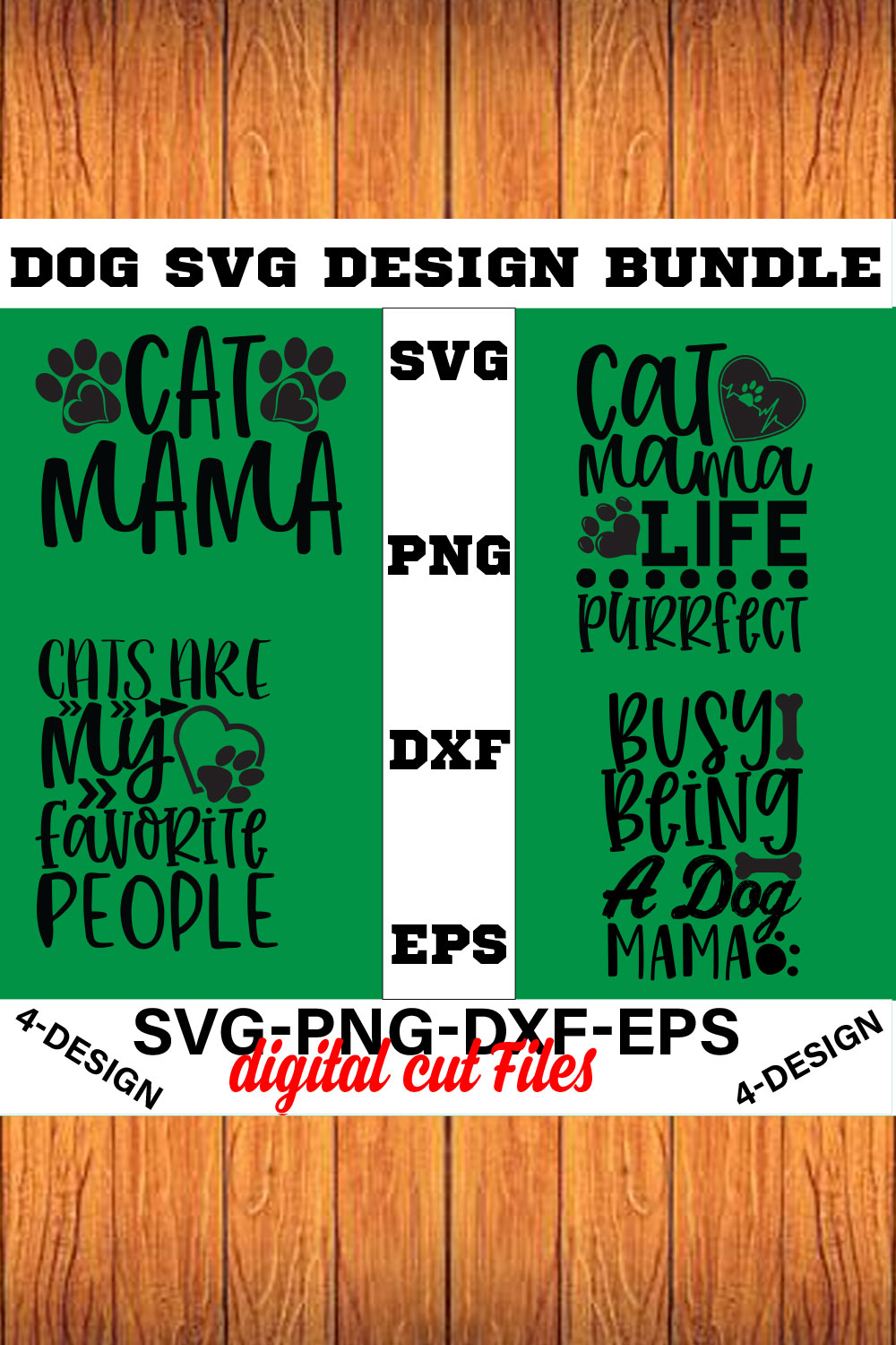 Dog Bundle SVG, Dog Mom Svg, Dog Lover Svg, Cricut Svg, Dog Quote, Funny Svg, Pet Mom Svg, Cut Files Volume-20 pinterest preview image.