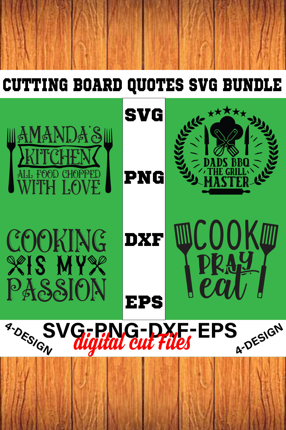 Cutting Board Quotes SVG Vol-01 pinterest preview image.