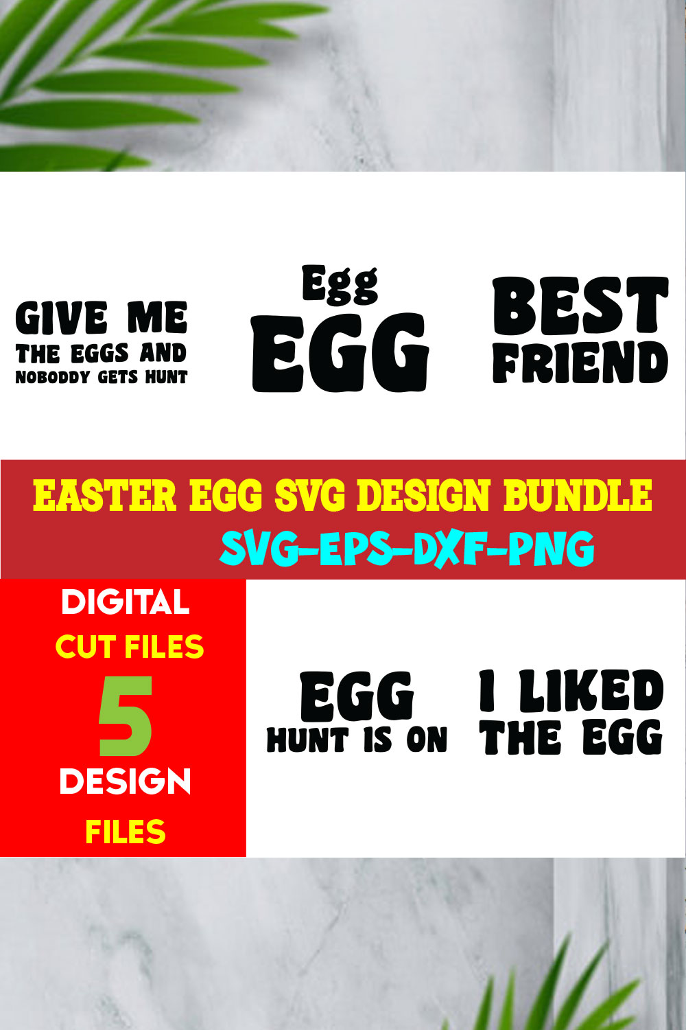 Easter Egg T-shirt Design Bundle Volume-01 pinterest preview image.