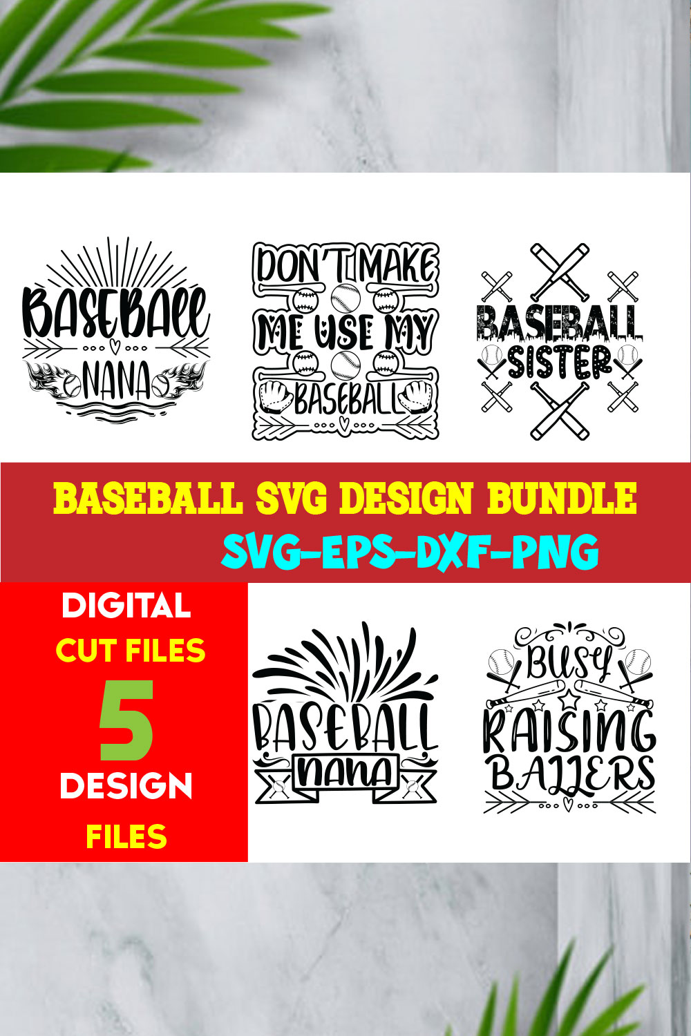 Baseball T-shirt Design Bundle Volume-08 pinterest preview image.