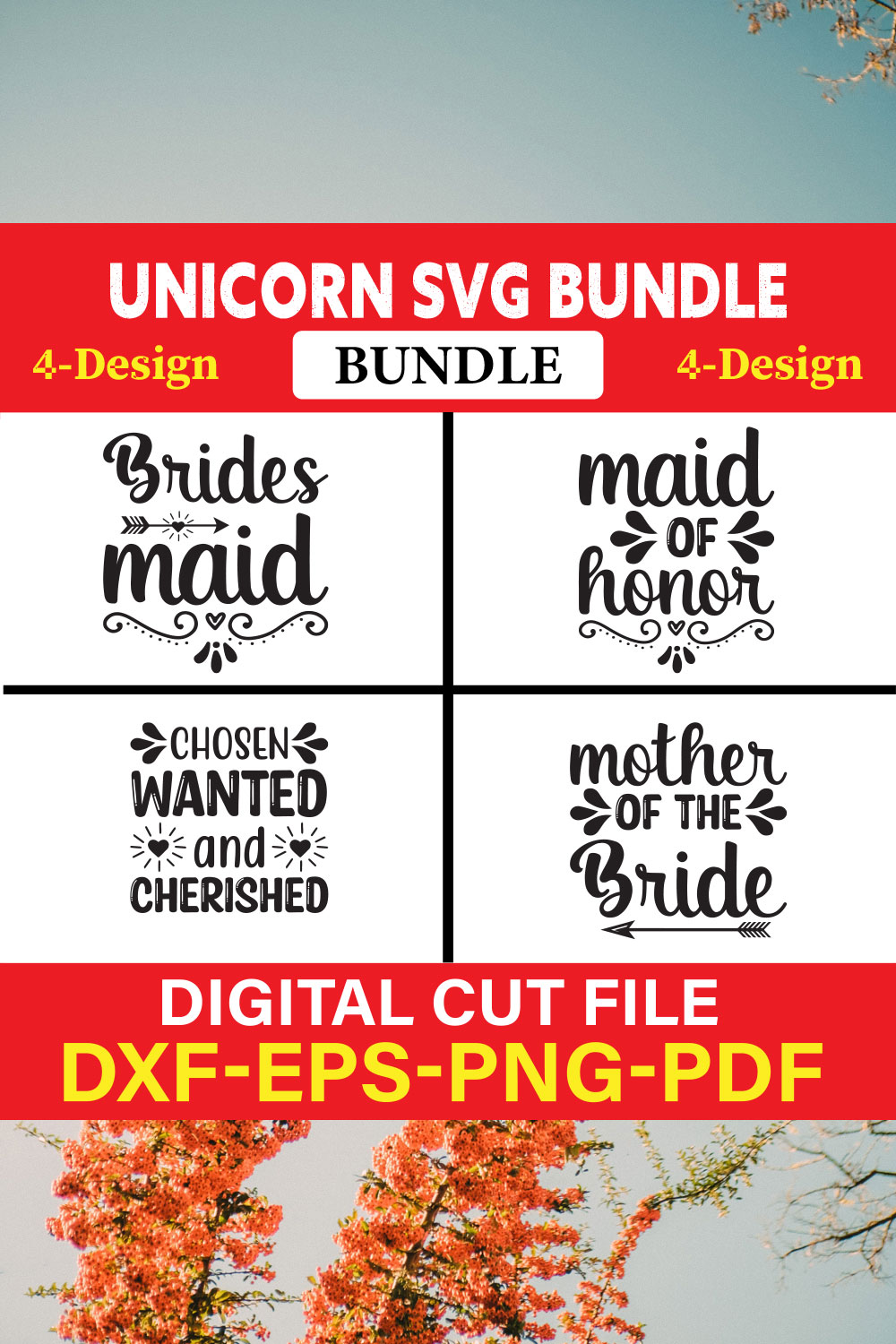 Wedding T-shirt Design Bundle Vol-33 pinterest preview image.