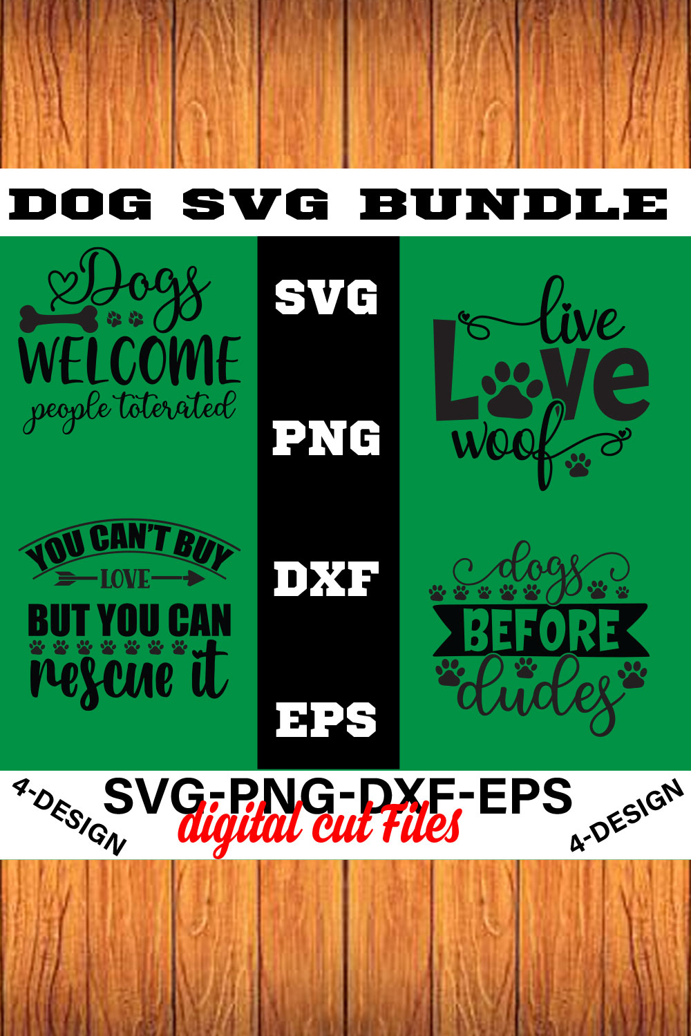 Dog Bundle SVG, Dog Mom Svg, Dog Lover Svg, Cricut Svg, Dog Quote, Funny Svg, Pet Mom Svg, Cut Files Volume-17 pinterest preview image.