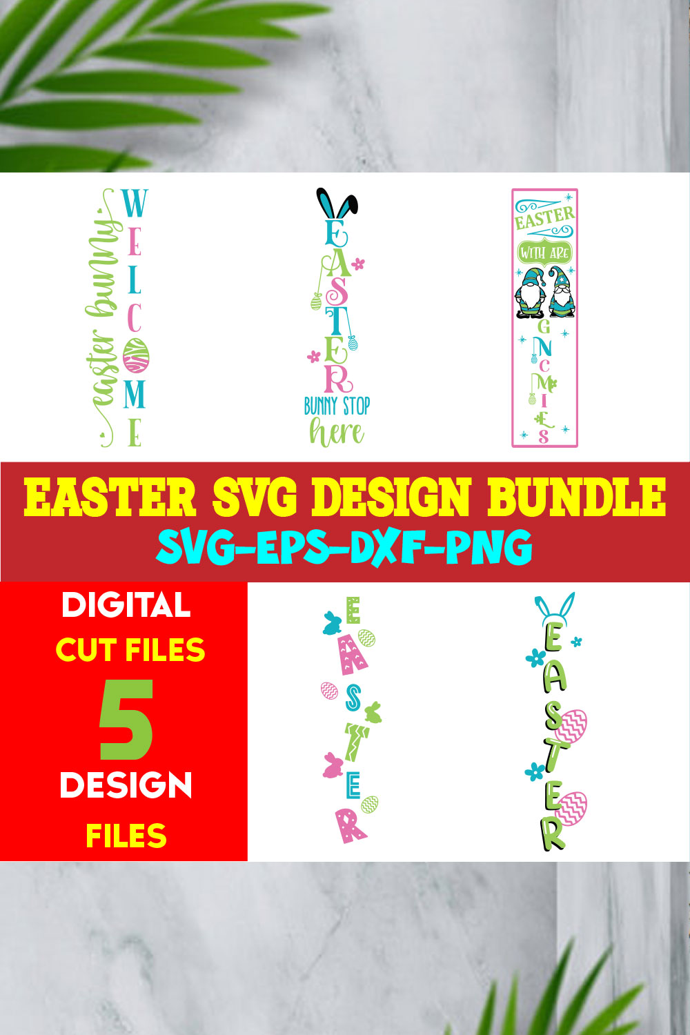 Easter T-shirt Design Bundle Volume-01 pinterest preview image.