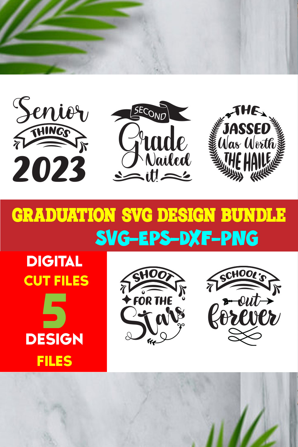 Graduation T-shirt Design Bundle Volume-03 pinterest preview image.