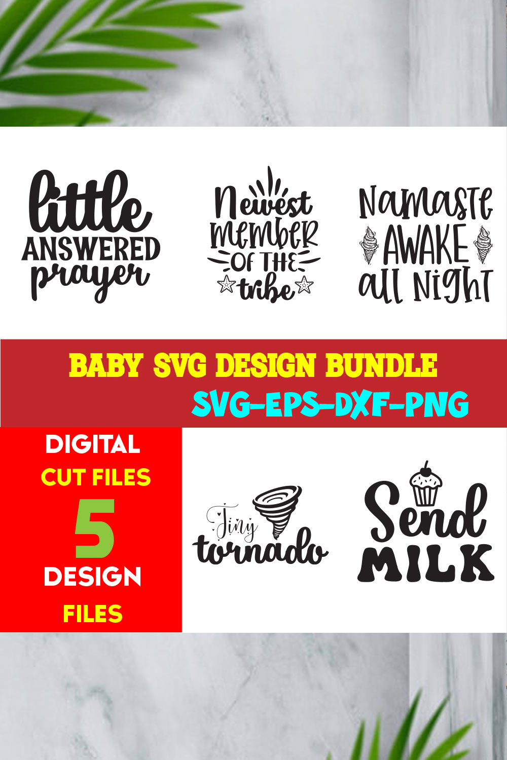 Baby T-shirt Design Bundle Volume-04 pinterest preview image.