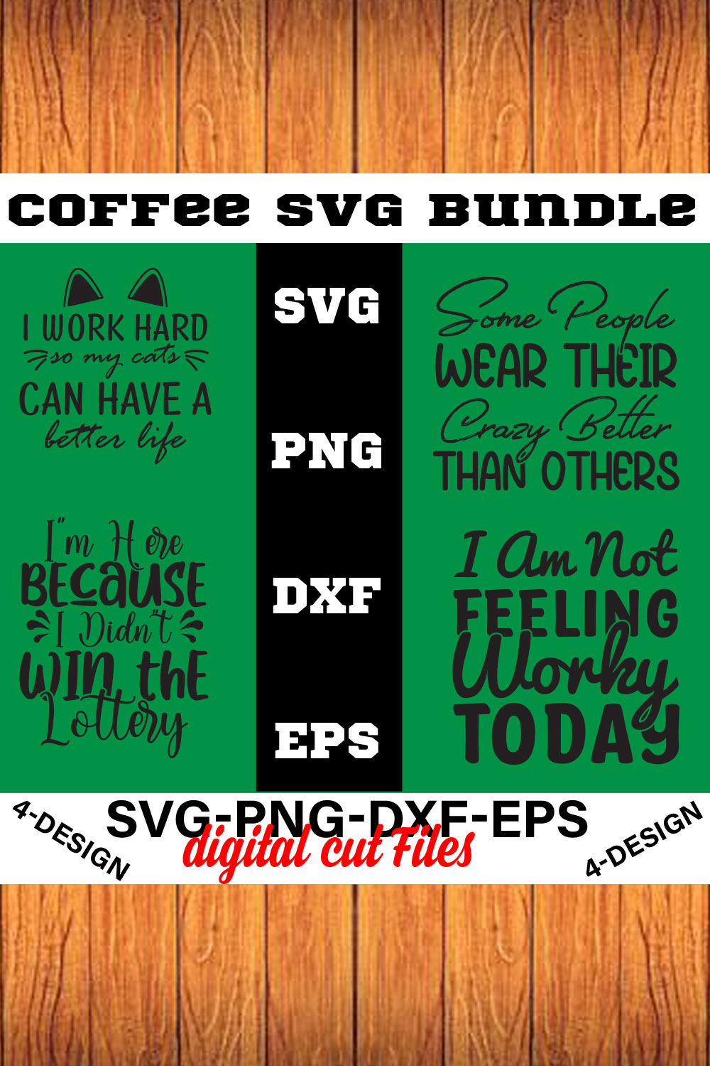 Coffee SVG Bundle, Funny Coffee SVG, Coffee Quote Svg, Caffeine Queen, Coffee Lovers, Coffee Obsessed Volume-10 pinterest preview image.