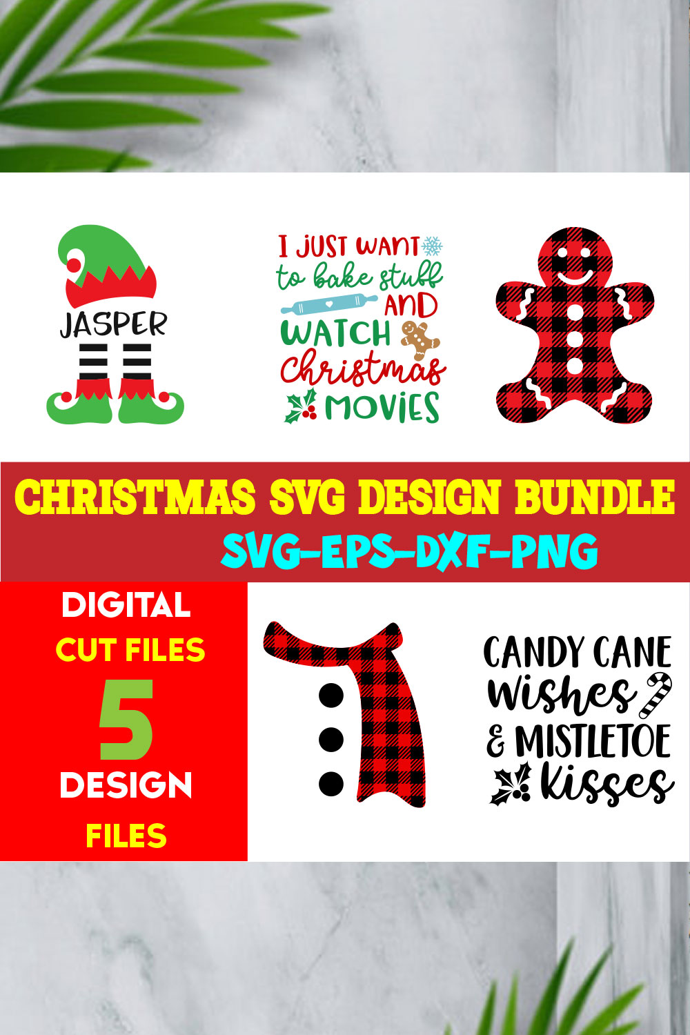 Christmas T-shirt Design SVG Bundle Free Volume-42 pinterest preview image.