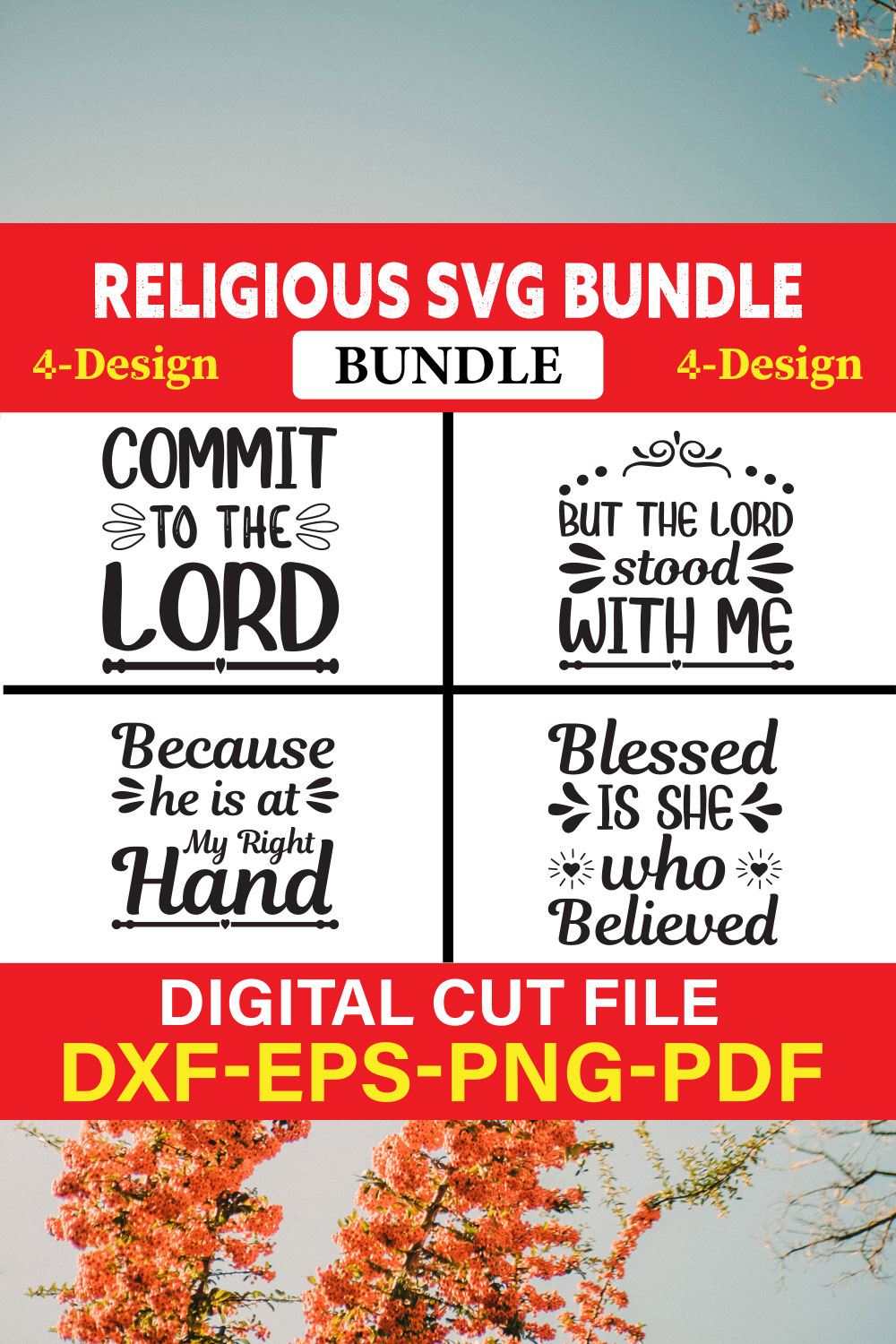 Religious T-shirt Design Bundle Vol-2 pinterest preview image.