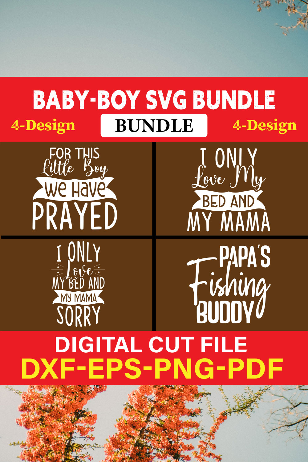 Baby Boy T-shirt Design Bundle Vol-4 pinterest preview image.