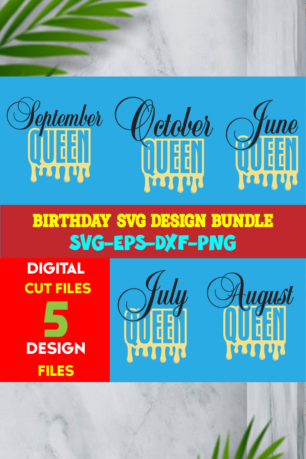 Birthday T-shirt Design Bundle Volume-02 pinterest preview image.