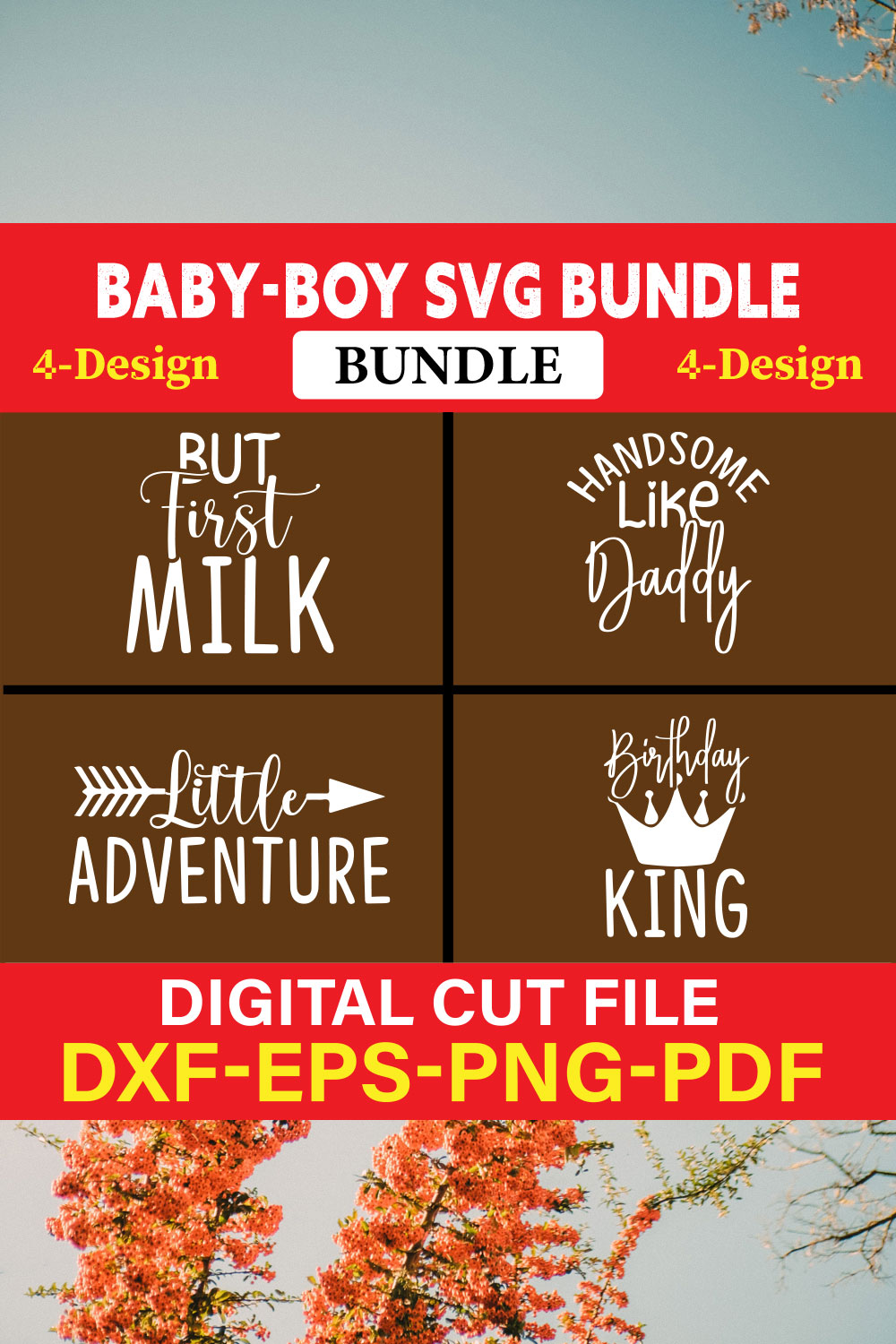 Baby Boy T-shirt Design Bundle Vol-2 pinterest preview image.
