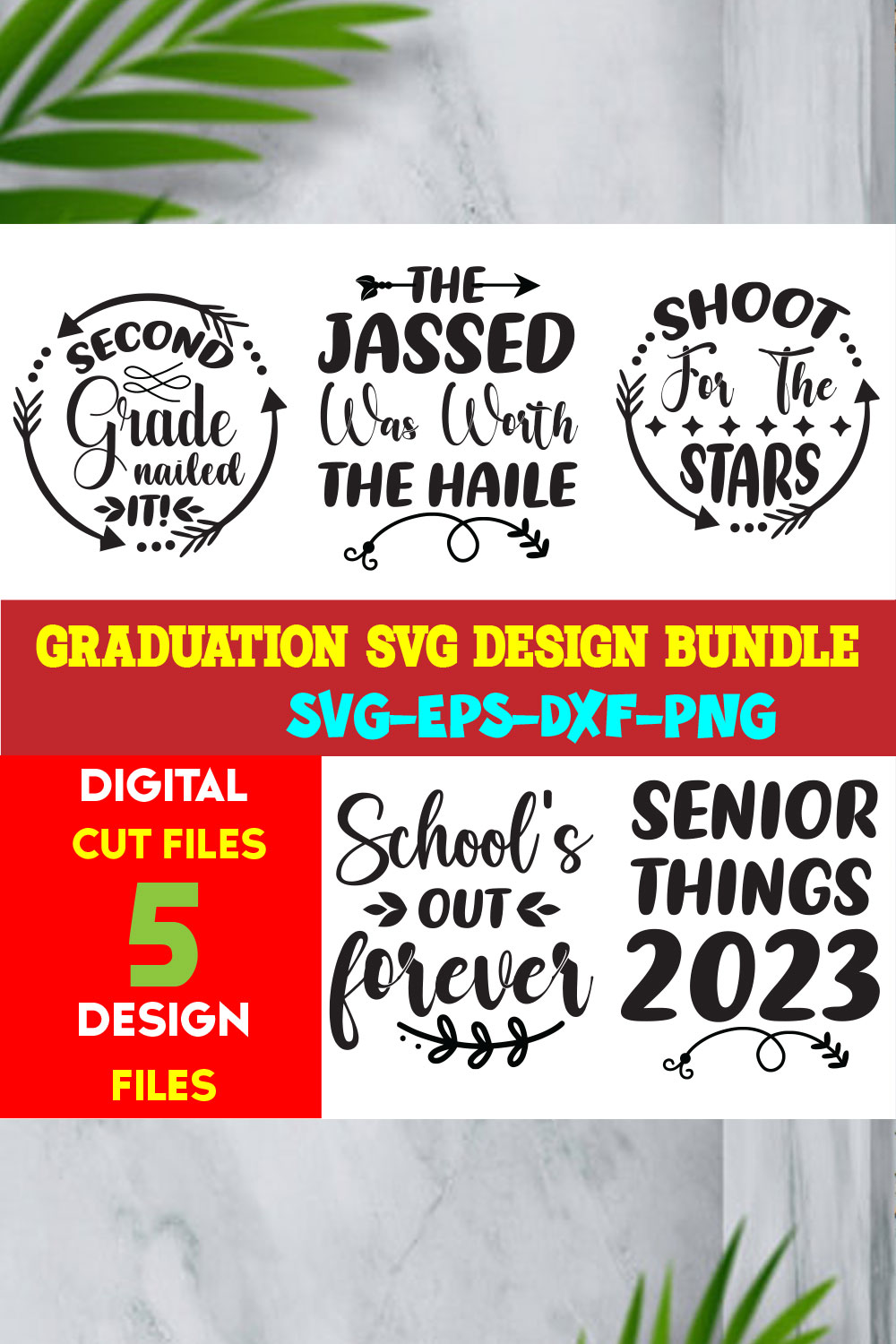 Graduation T-shirt Design Bundle Volume-12 pinterest preview image.