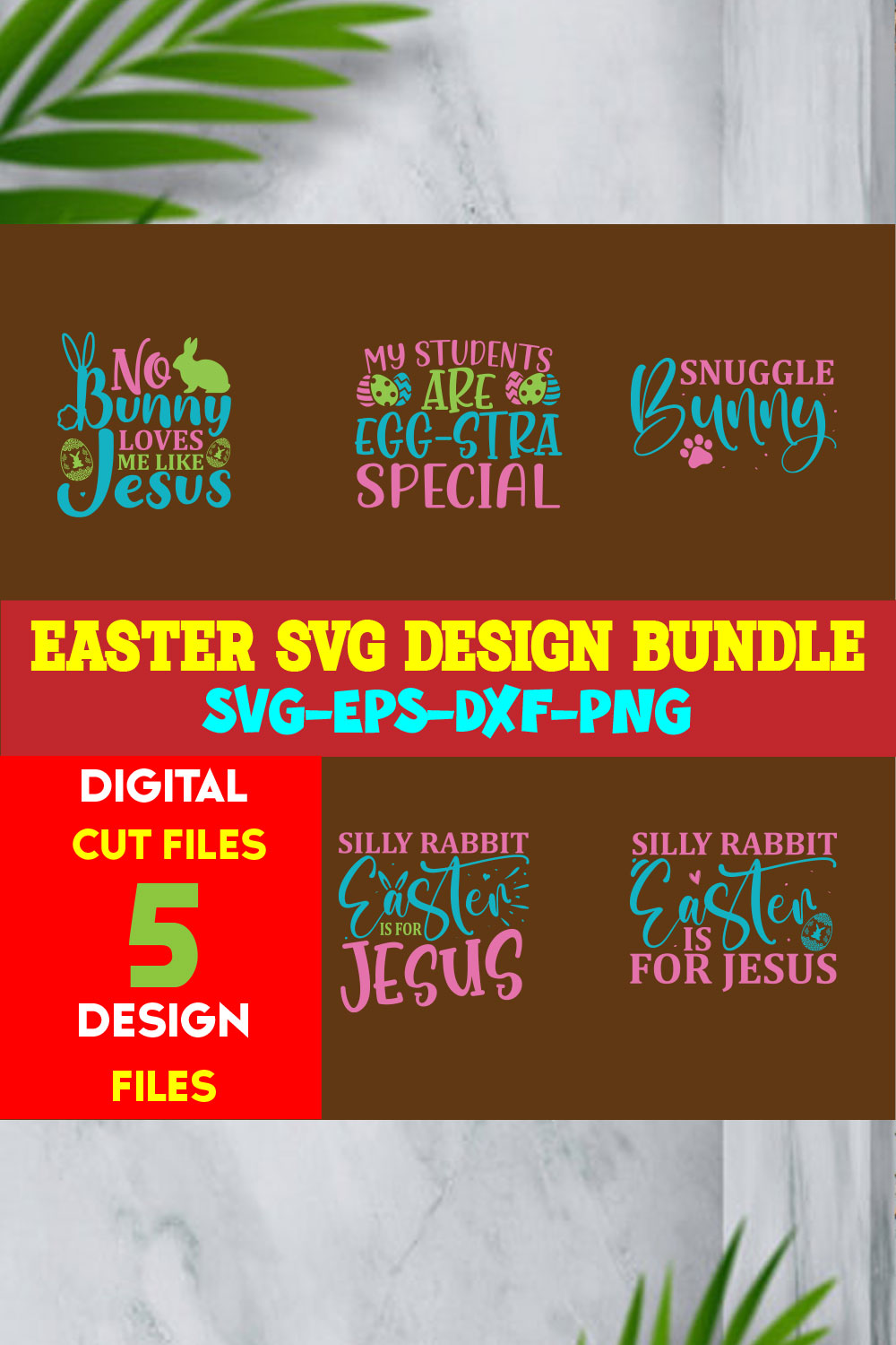 Easter T-shirt Design Bundle Volume-10 pinterest preview image.