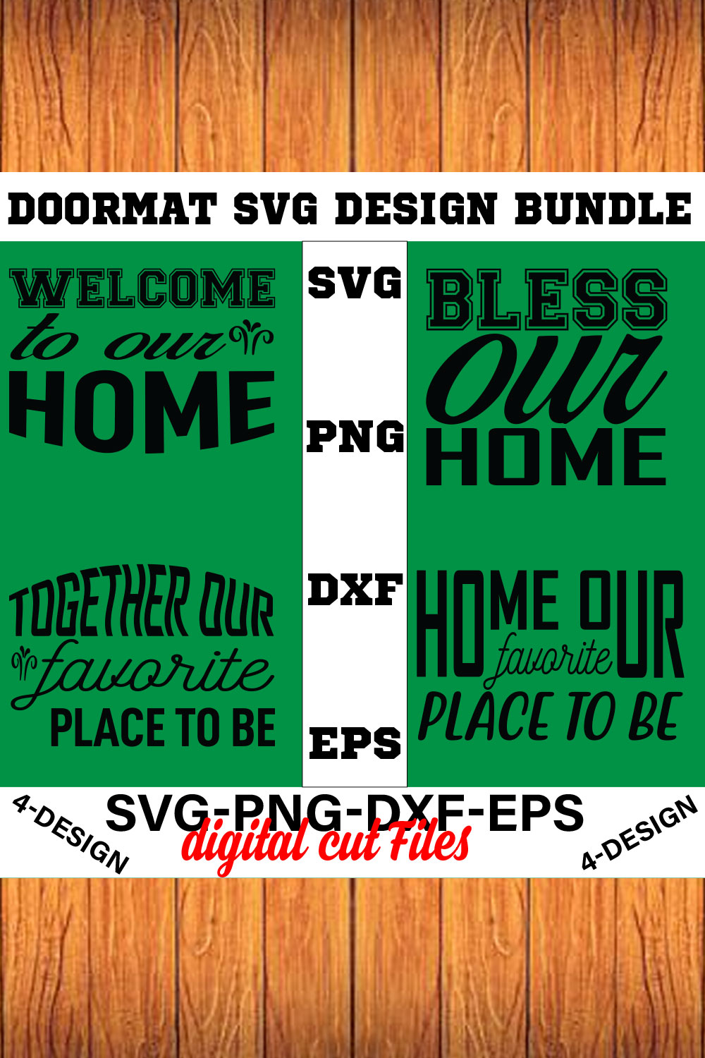 Doormat Quote Designs SVG Cut File Bundle for Cricut Volume-02 pinterest preview image.