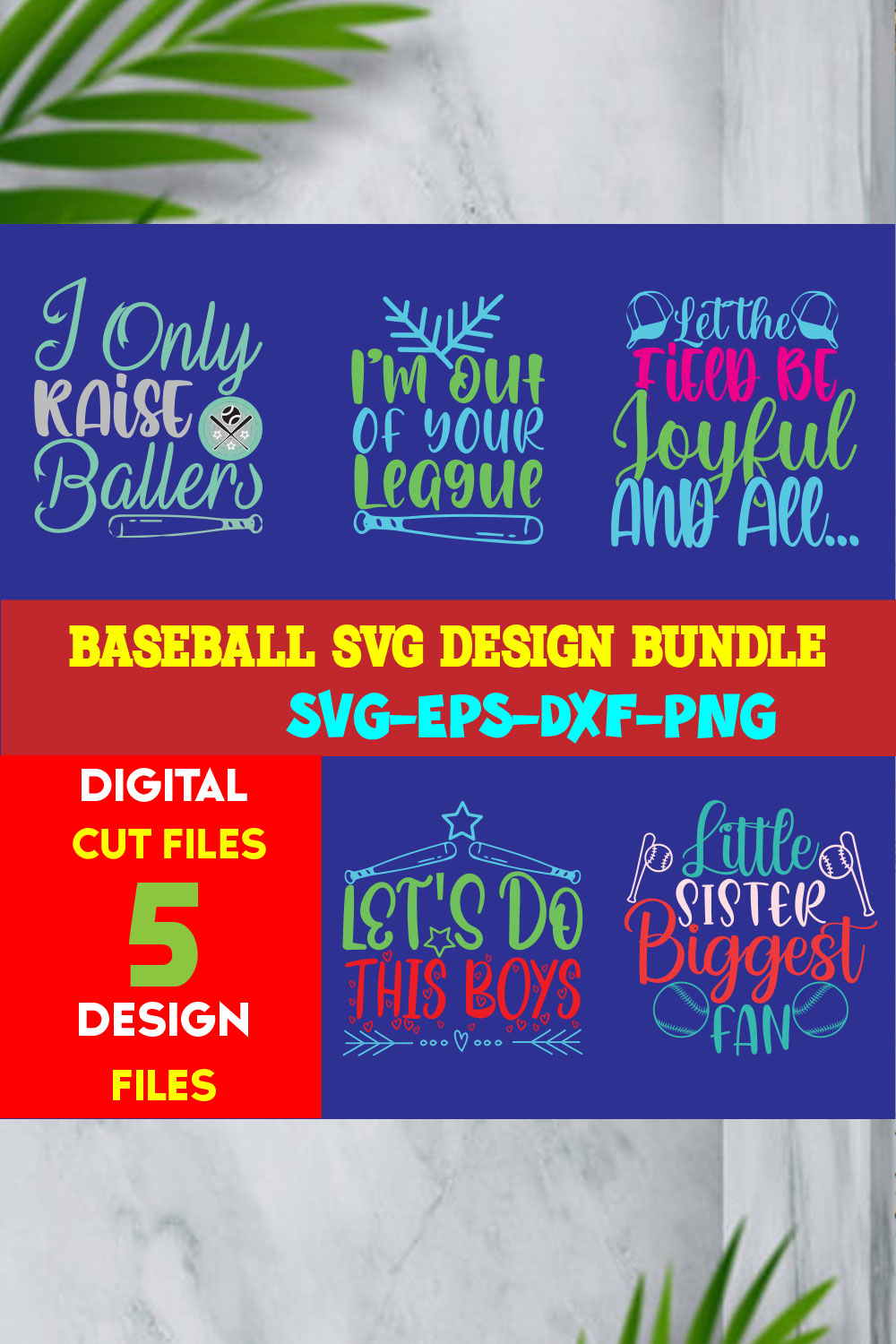 Baseball T-shirt Design Bundle Volume-04 pinterest preview image.