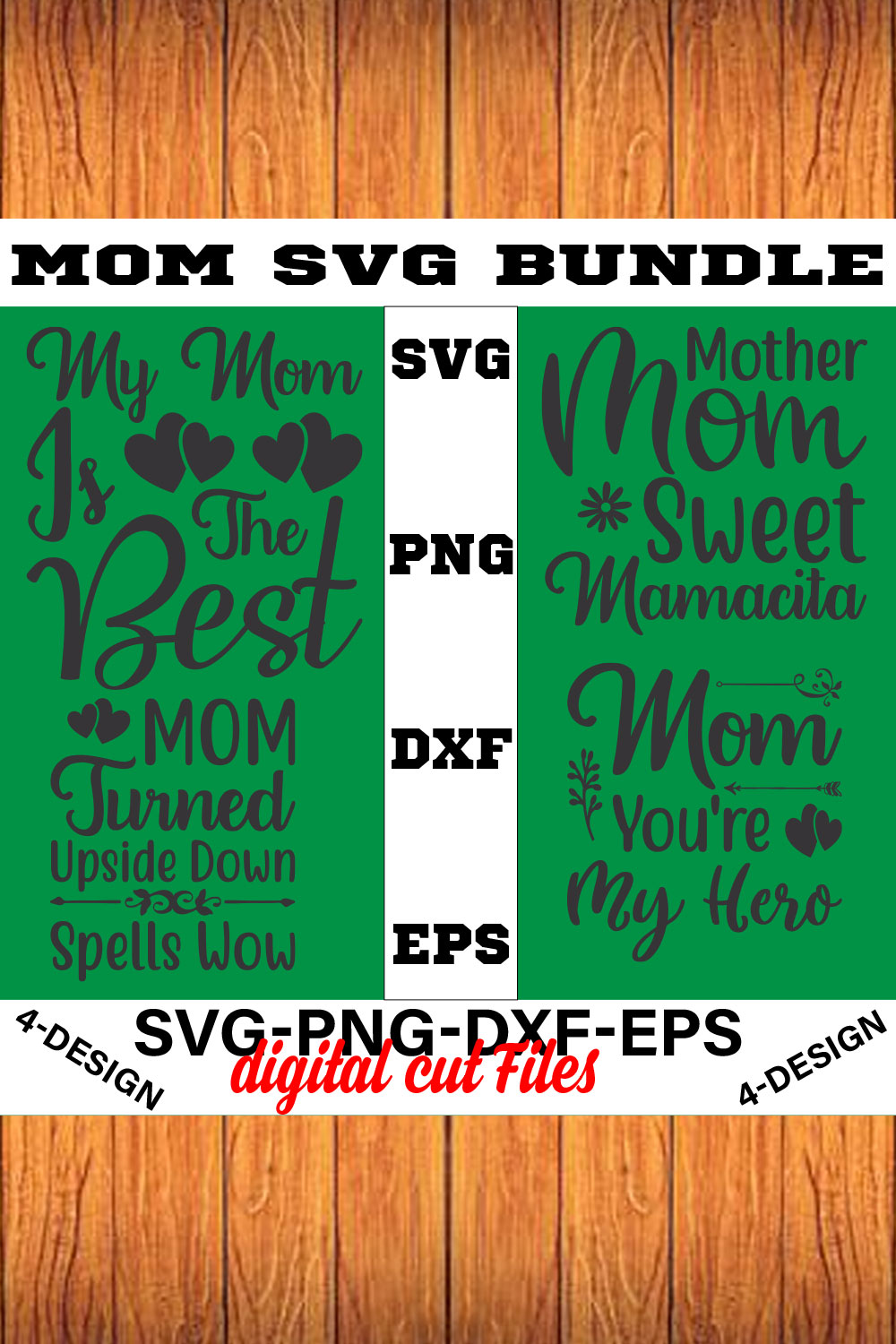 Mothers Day SVG Bundle, mom life svg, Mother's Day, mama svg Volume-04 pinterest preview image.