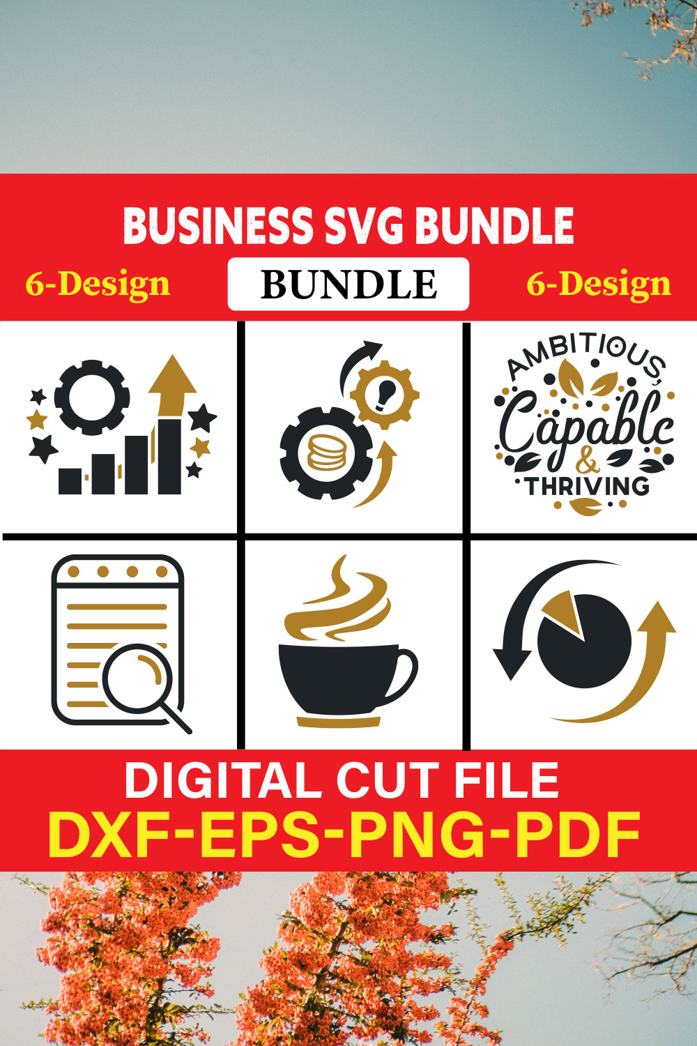 Business T-shirt Design Bundle Vol-1 pinterest preview image.