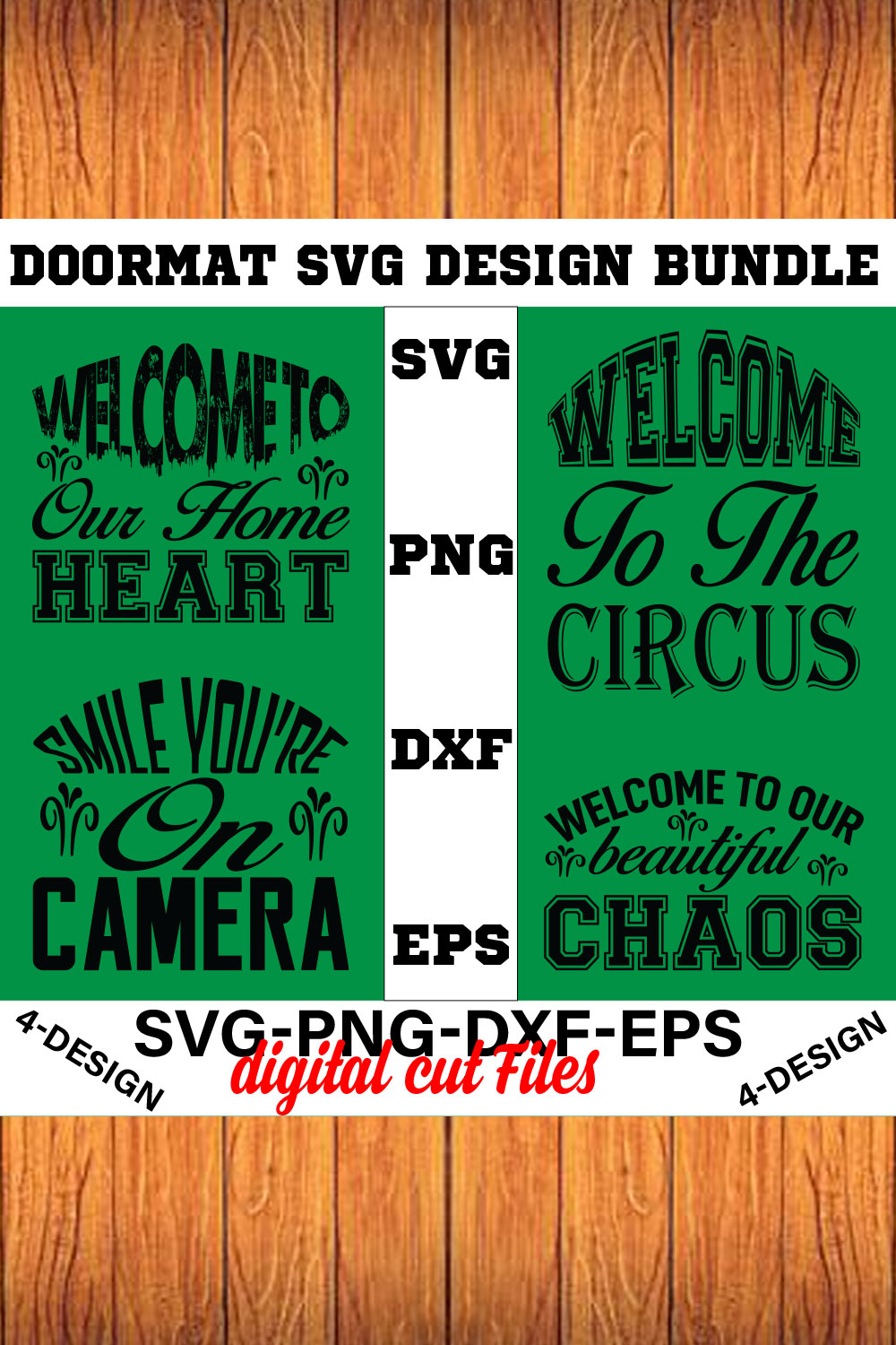 Doormat Quote Designs SVG Cut File Bundle for Cricut Volume-01 pinterest preview image.