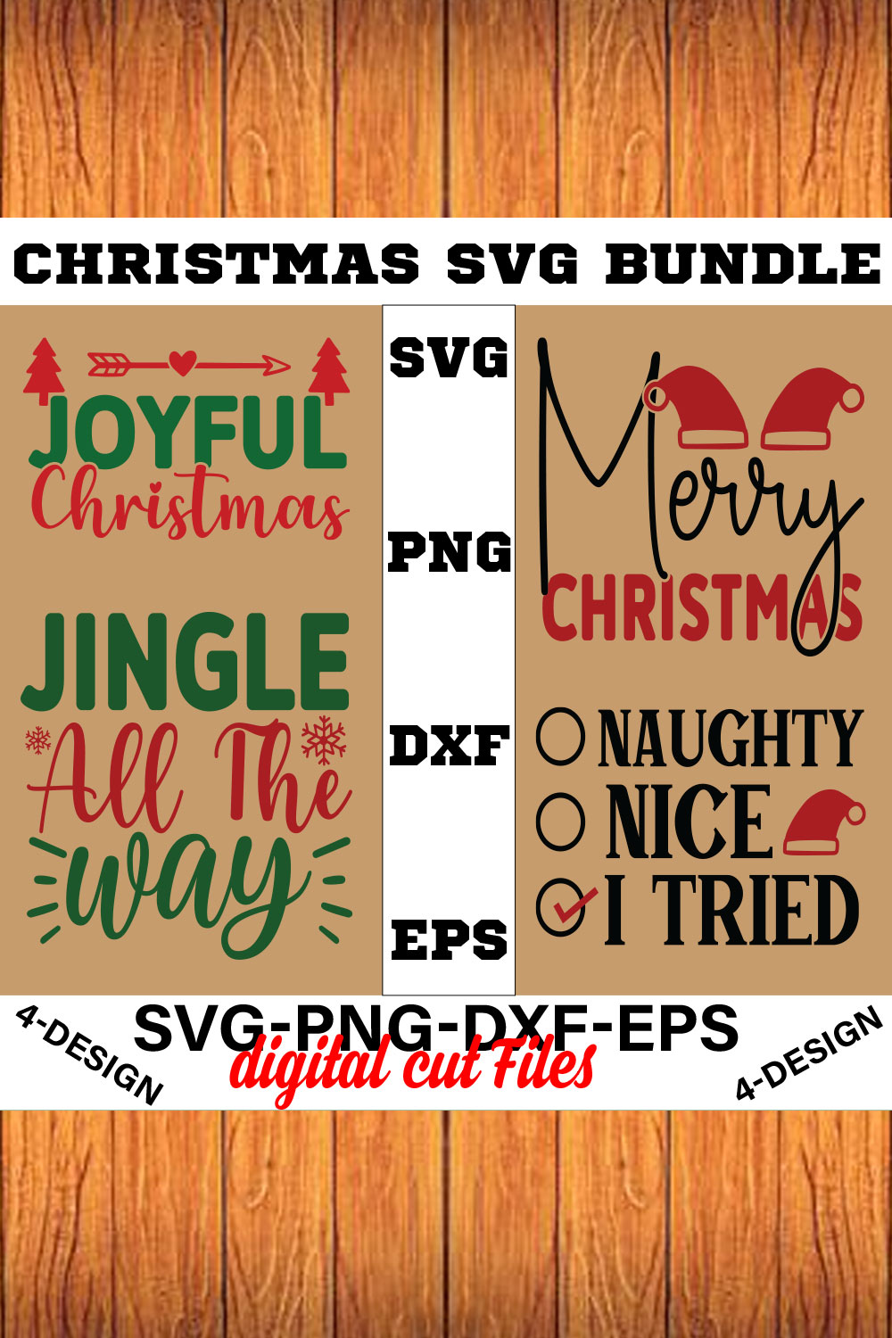 Christmas SVG Bundle Funny Christmas SVG Cut File Cricut Clip art Commercial Use Holiday SVG Christmas Sayings Quotes Winter Volume-08 pinterest preview image.