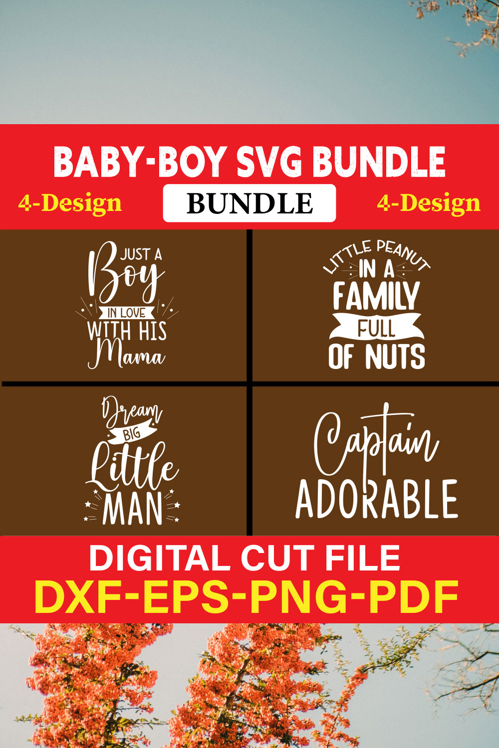 Baby Boy T-shirt Design Bundle Vol-5 pinterest preview image.