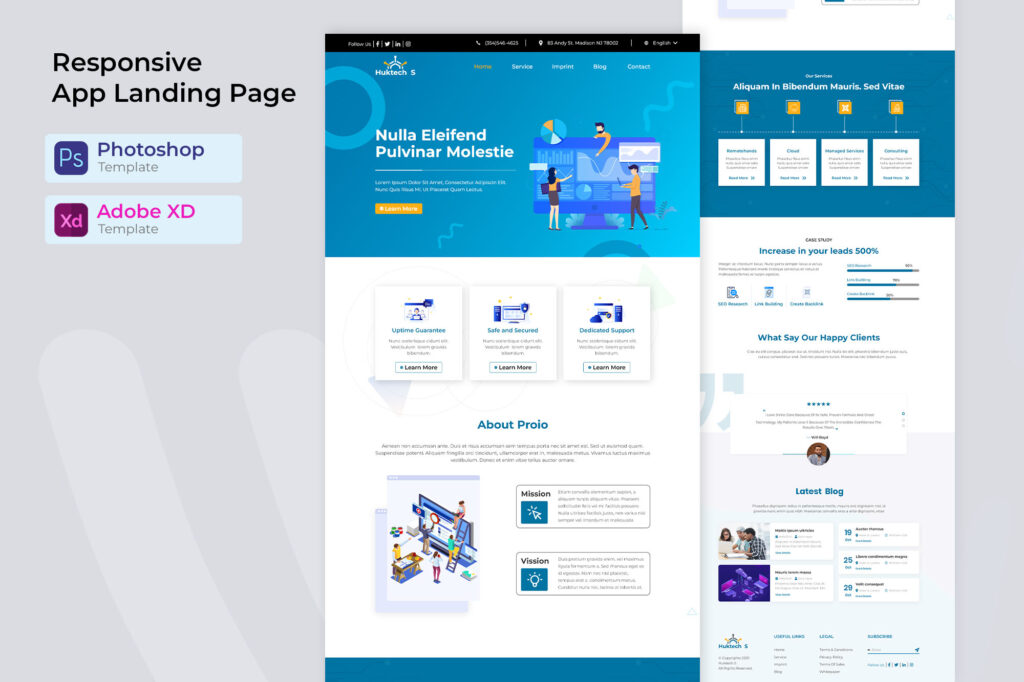 Multipurpose Landing Page PSD & XD Templates - MasterBundles