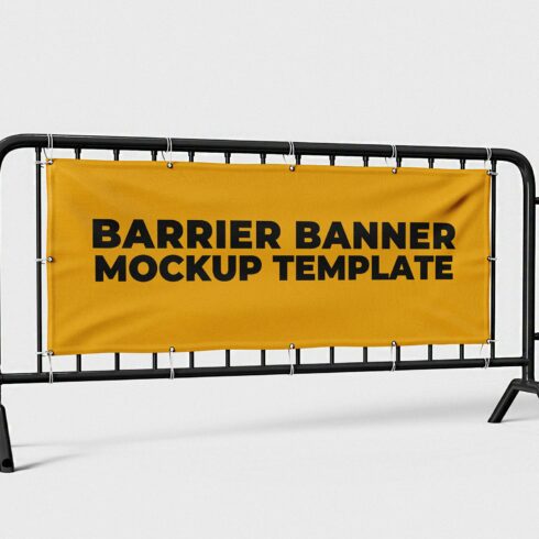 Barrier Banner Mockup Template cover image.