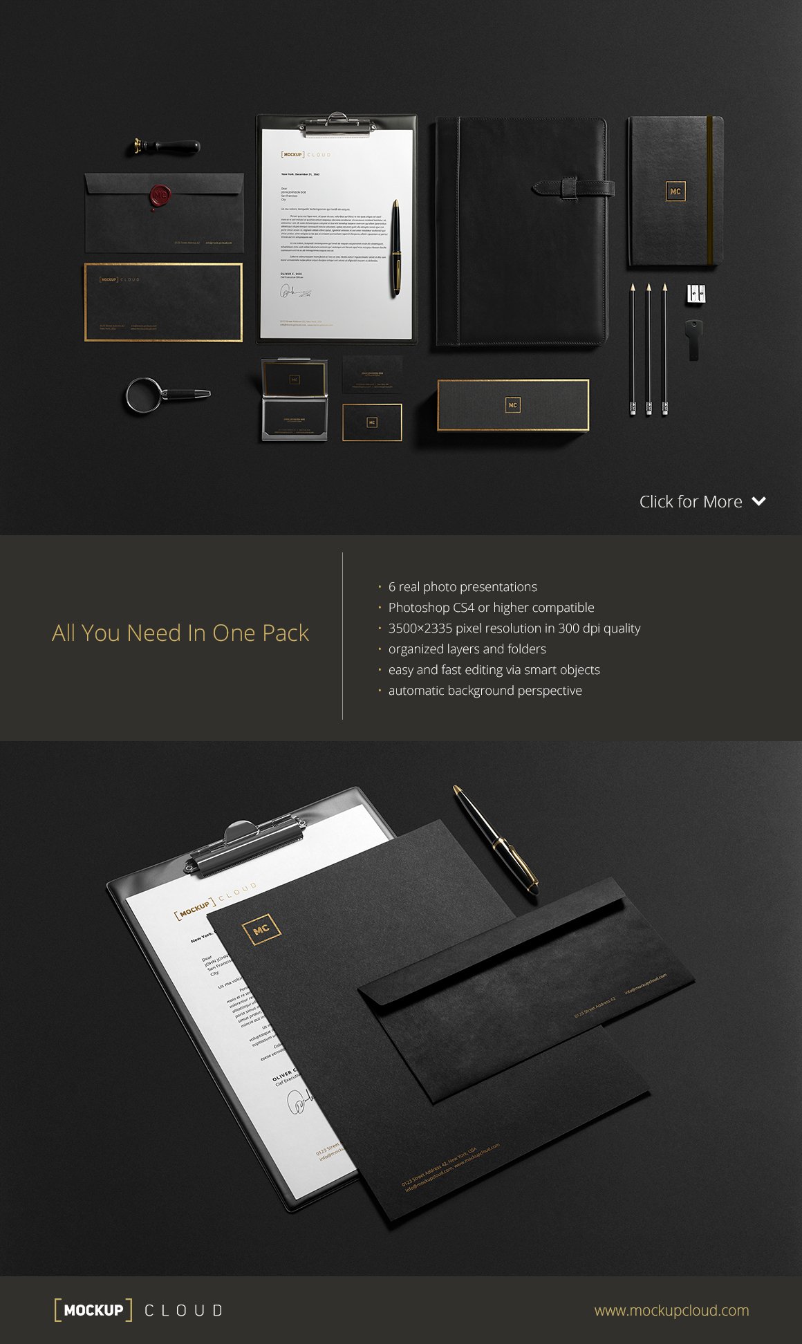 Premium Stationery Mock-Up preview image.