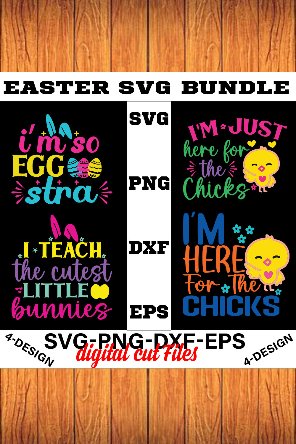 Easter T-shirt SVG Bundle Vol-05 pinterest preview image.