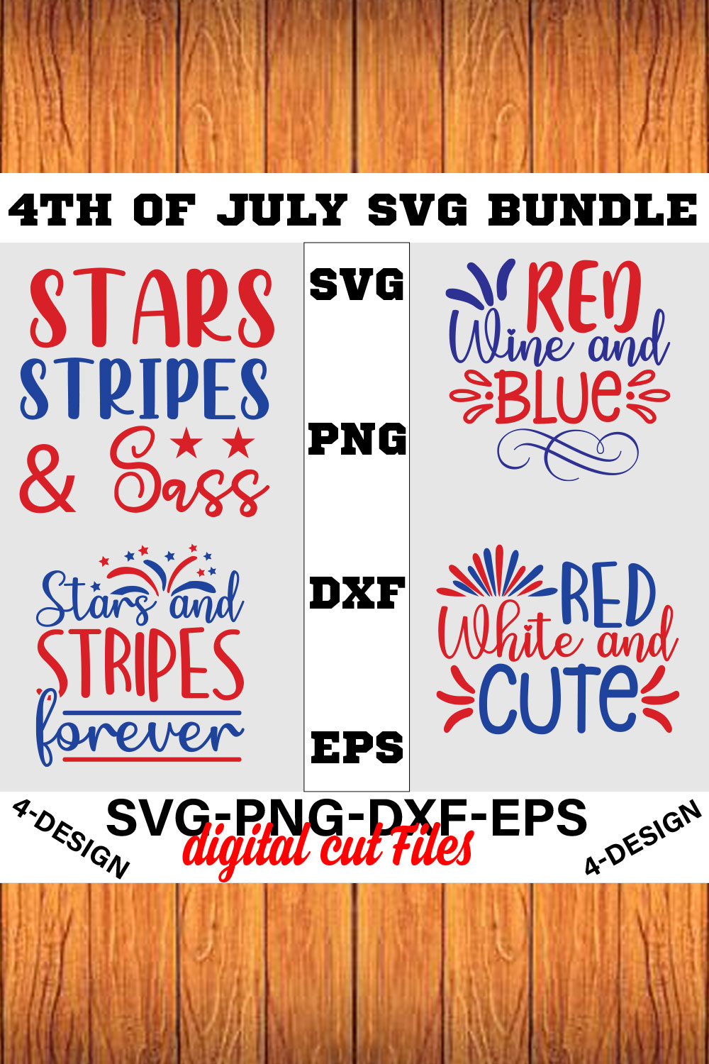 4th of July SVG Bundle, July 4th SVG, Fourth of July svg, America svg Volume-12 pinterest preview image.