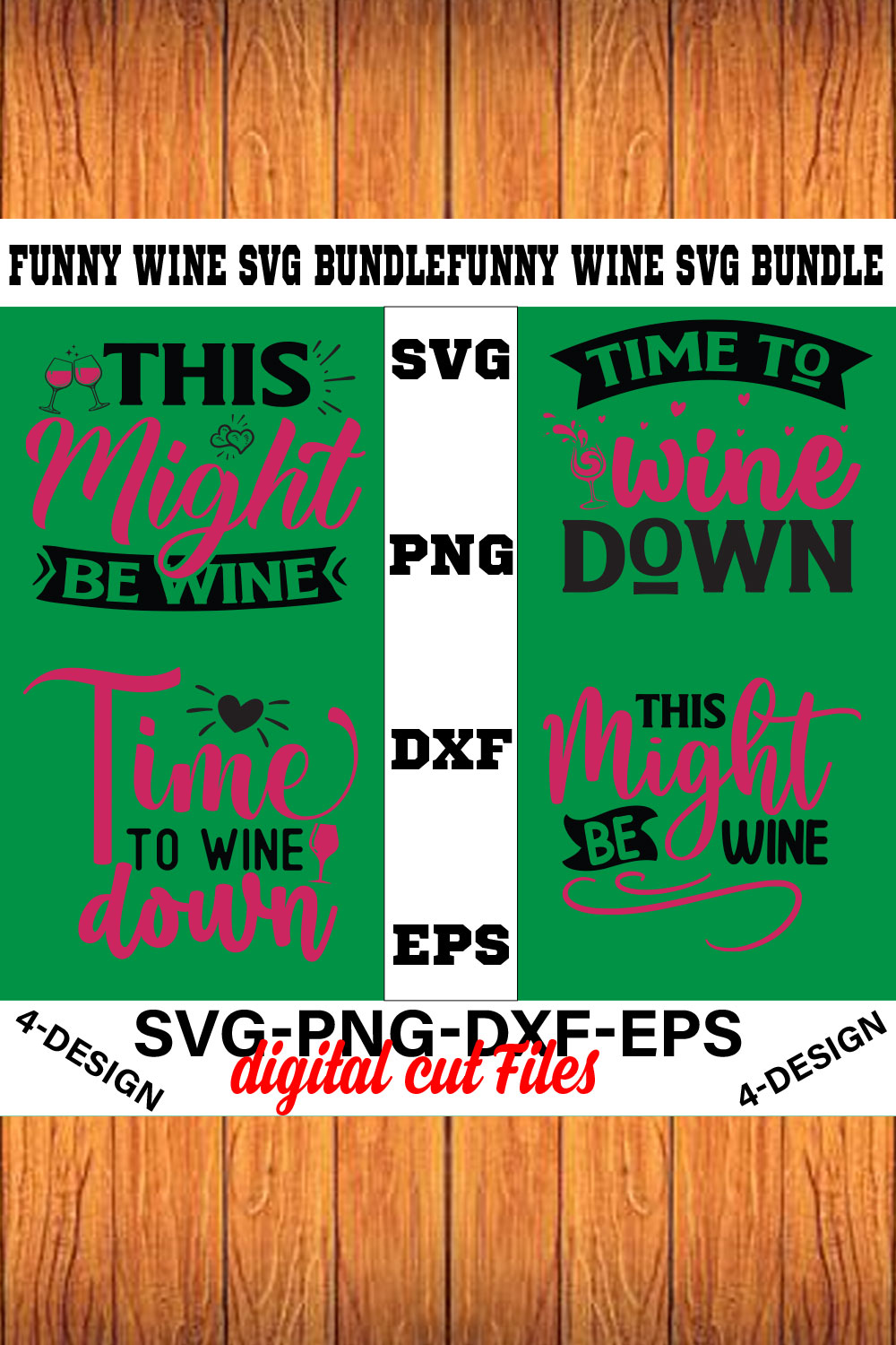 Funny Svg T-shirt Design Bundle Volume-09 pinterest preview image.