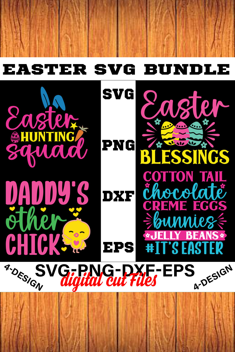 Easter T-shirt SVG Bundle Vol-02 pinterest preview image.