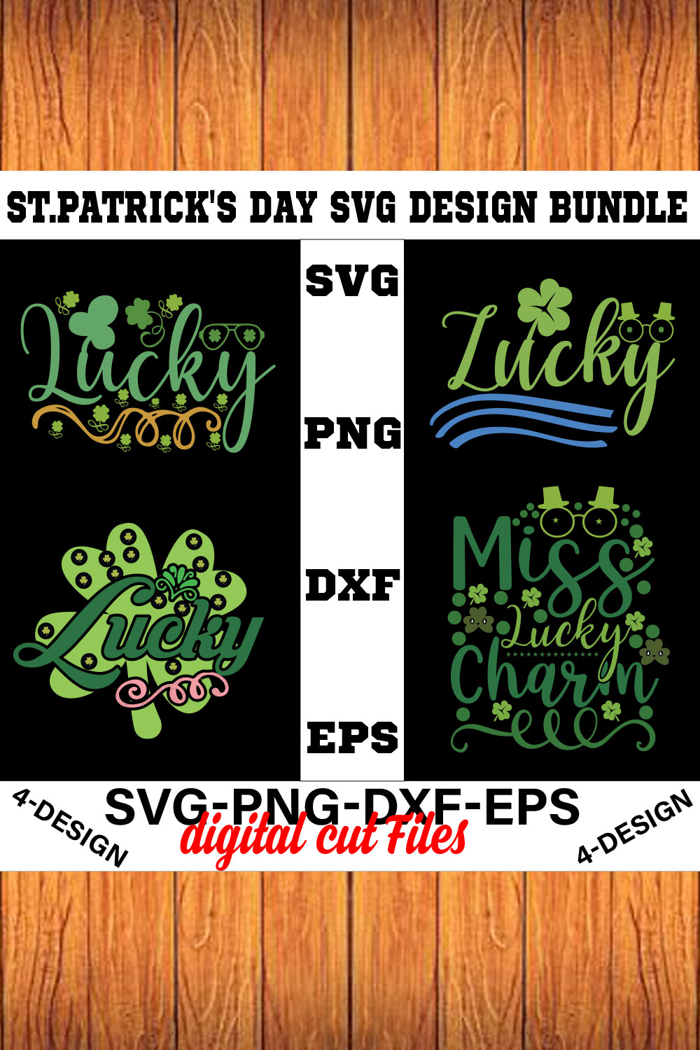 Stpatrick's Day Svg Design Bundle Vol-04 pinterest preview image.