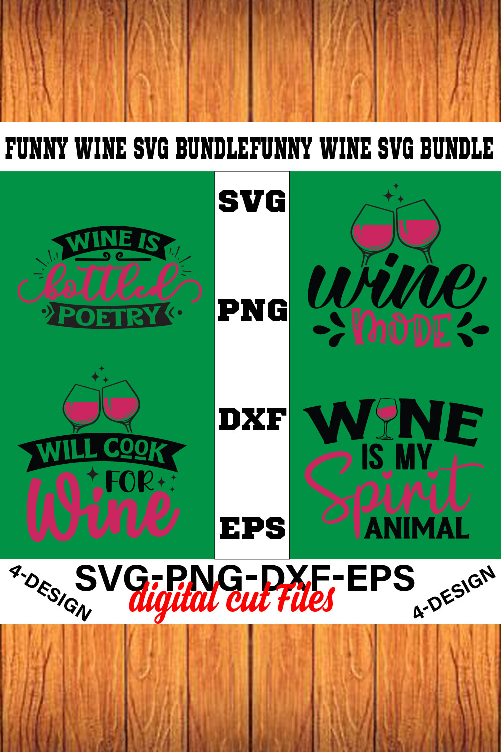 Funny Svg T-shirt Design Bundle Volume-10 pinterest preview image.