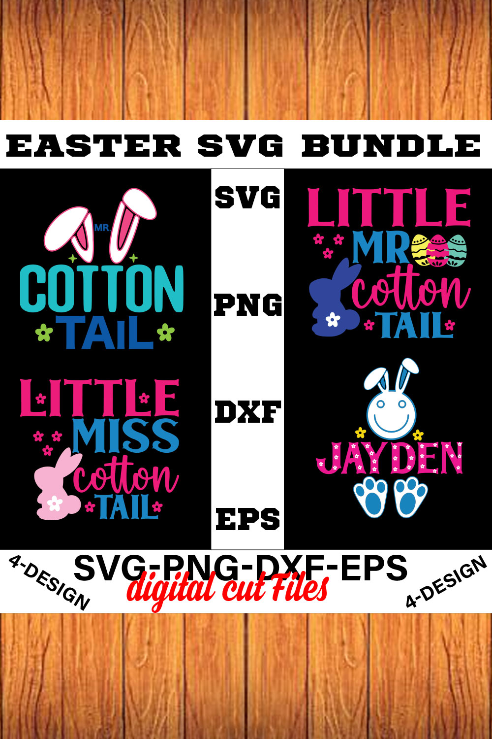 Easter T-shirt SVG Bundle Vol-06 pinterest preview image.