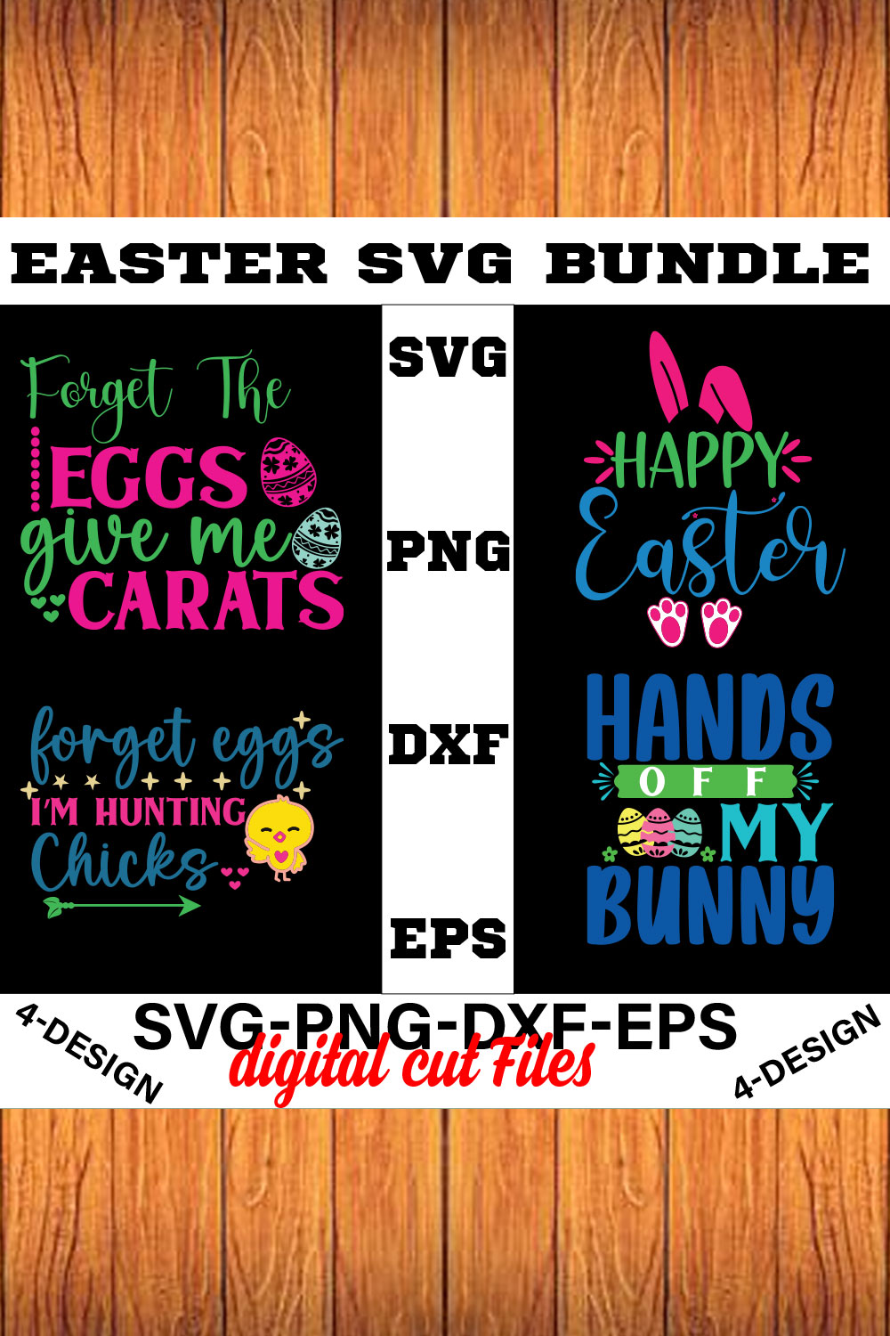 Easter T-shirt SVG Bundle Vol-03 pinterest preview image.