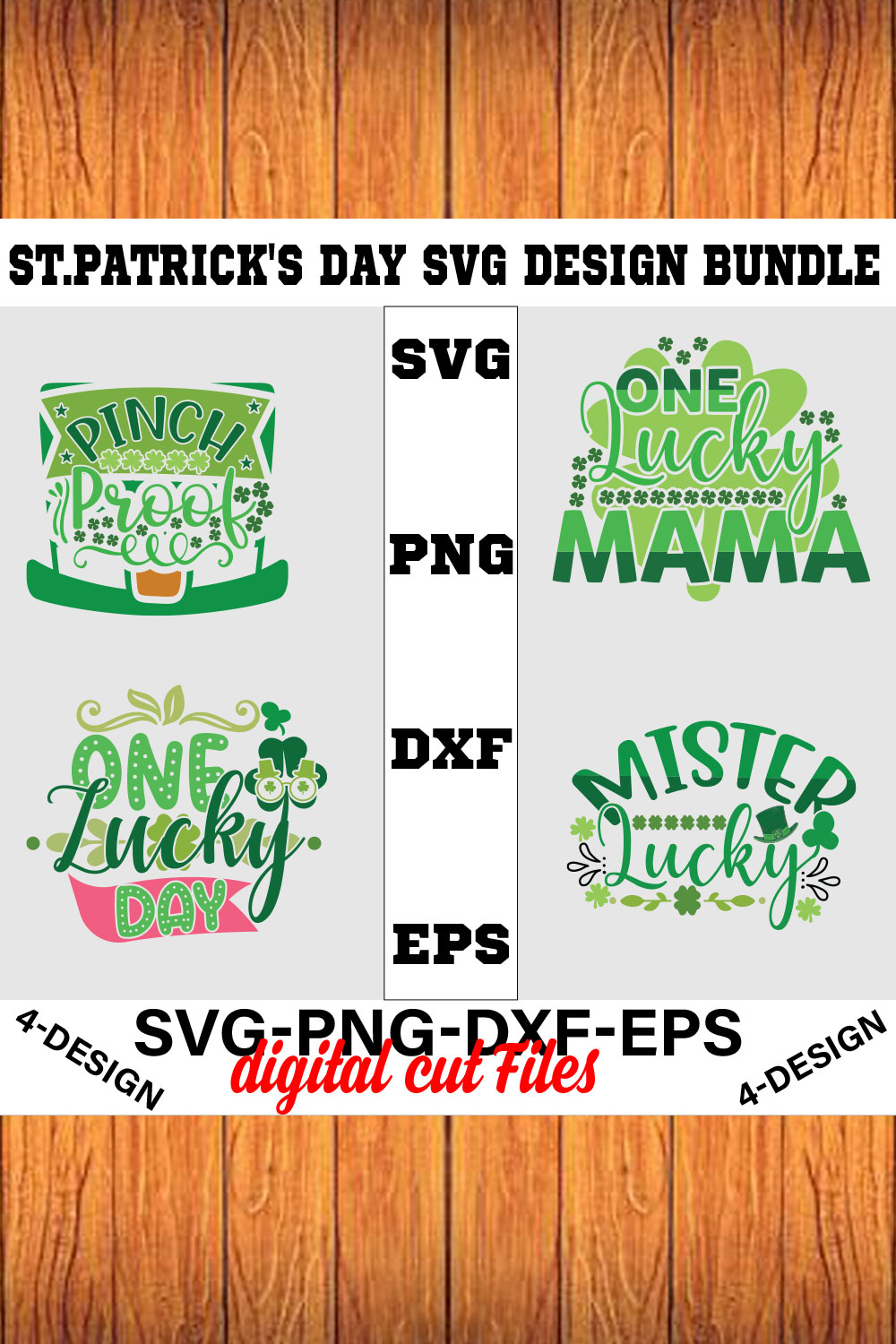 Stpatrick's Day Svg Design Bundle Vol-05 pinterest preview image.