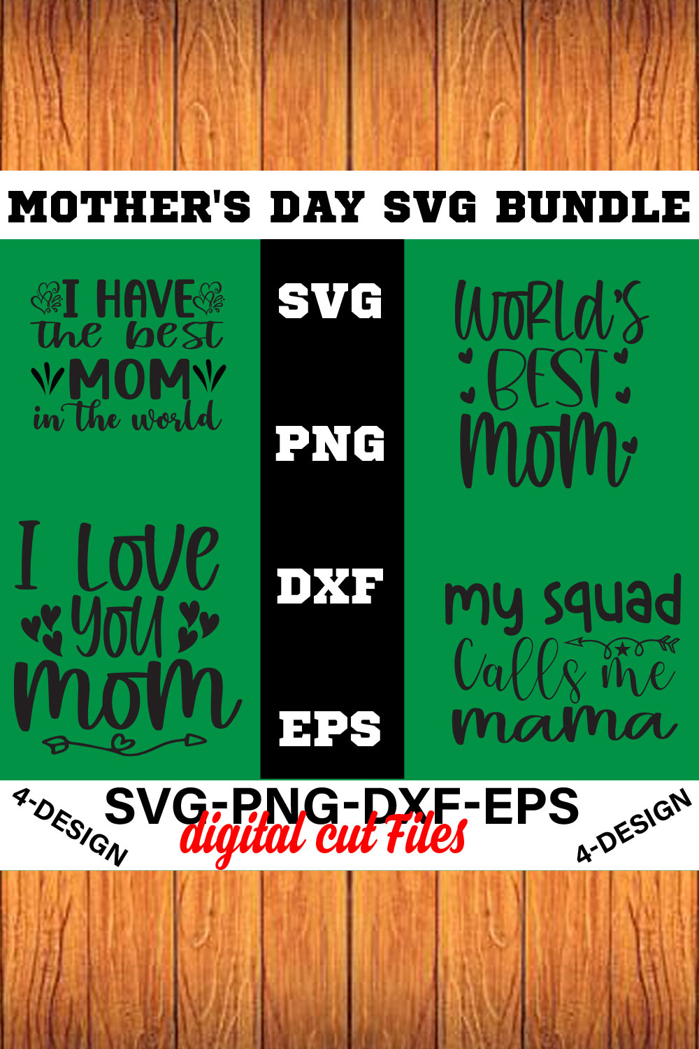 Mothers Day SVG Bundle, mom life svg, Mother's Day, mama svg Volume-08 pinterest preview image.