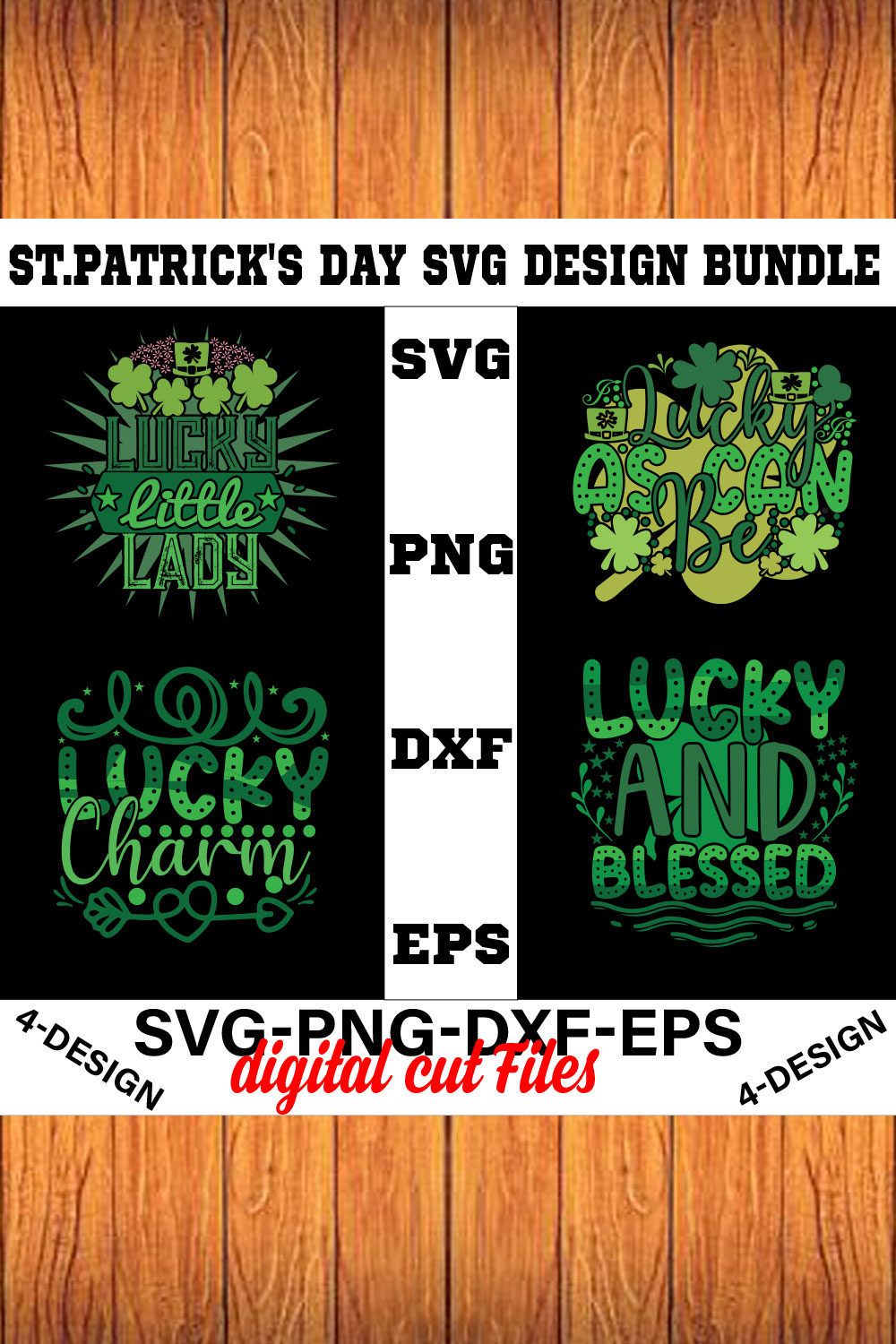 Stpatrick's Day Svg Design Bundle Vol-03 pinterest preview image.