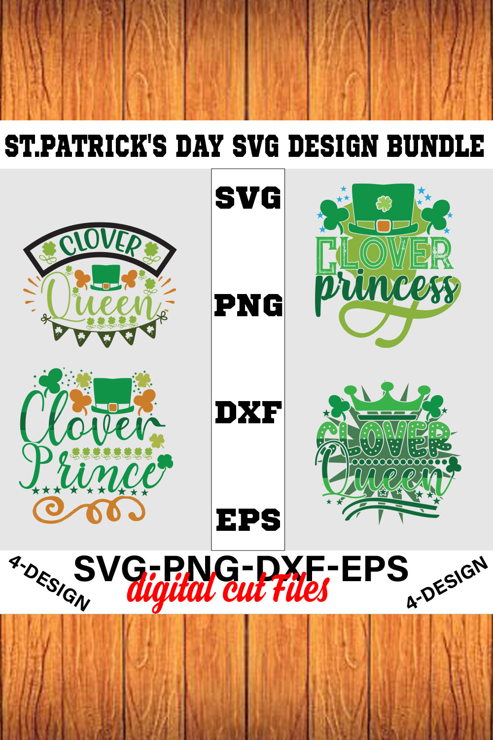 Stpatrick's Day Svg Design Bundle Vol-01 pinterest preview image.