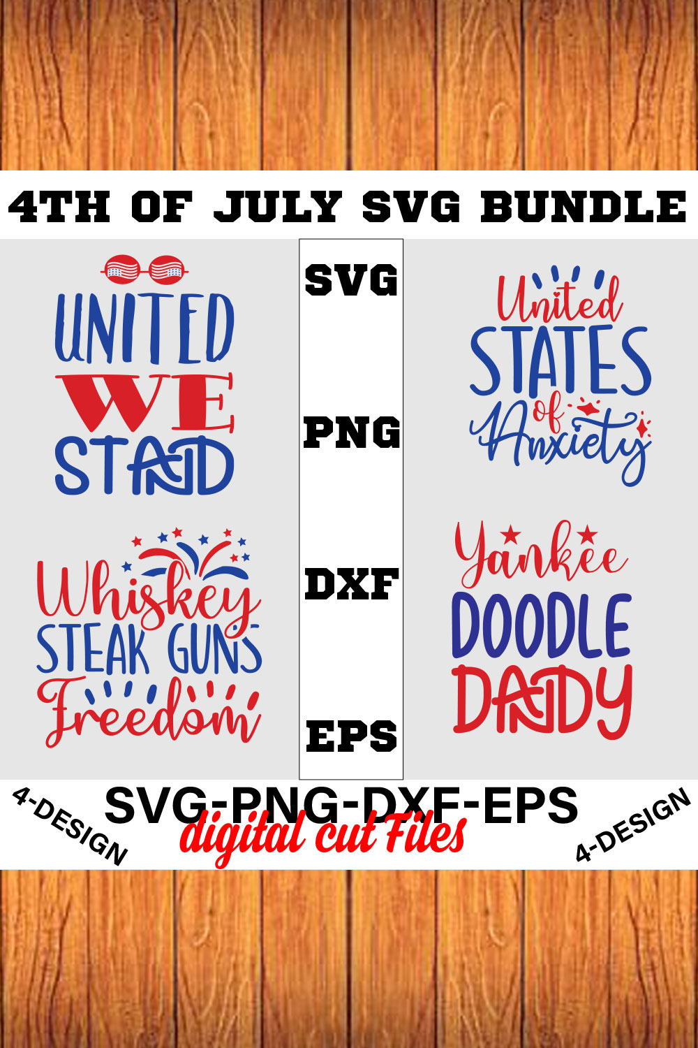 4th of July SVG Bundle, July 4th SVG, Fourth of July svg, America svg Volume-13 pinterest preview image.