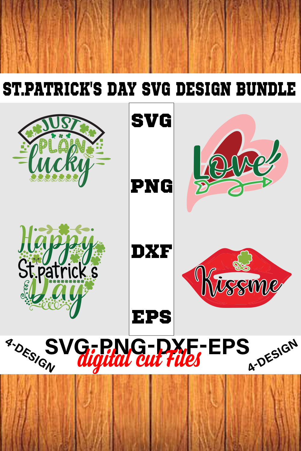 Stpatrick's Day Svg Design Bundle Vol-02 pinterest preview image.