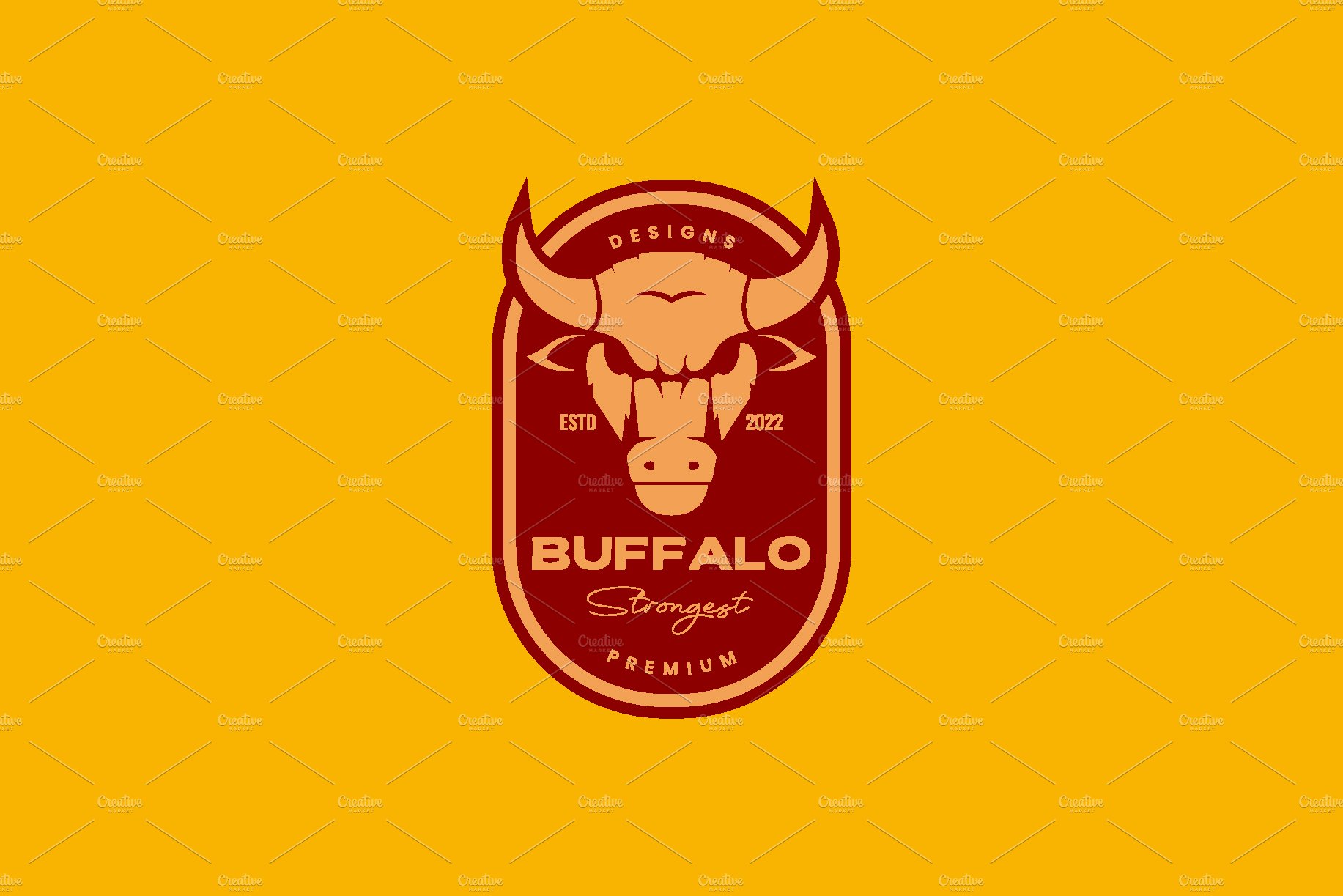 strong horned buffalo livestock logo cover image.