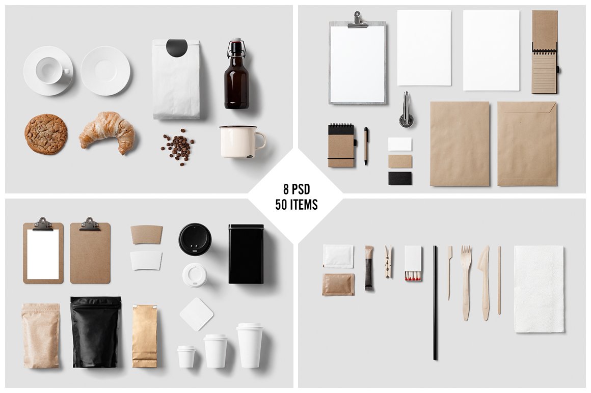 Coffee Stationery / Branding Mock-Up preview image.