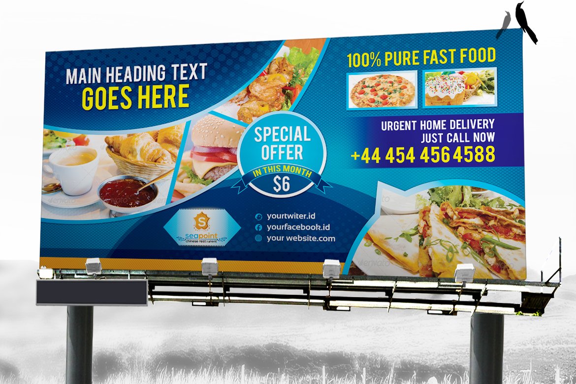 02 fast food billboard blue color 358