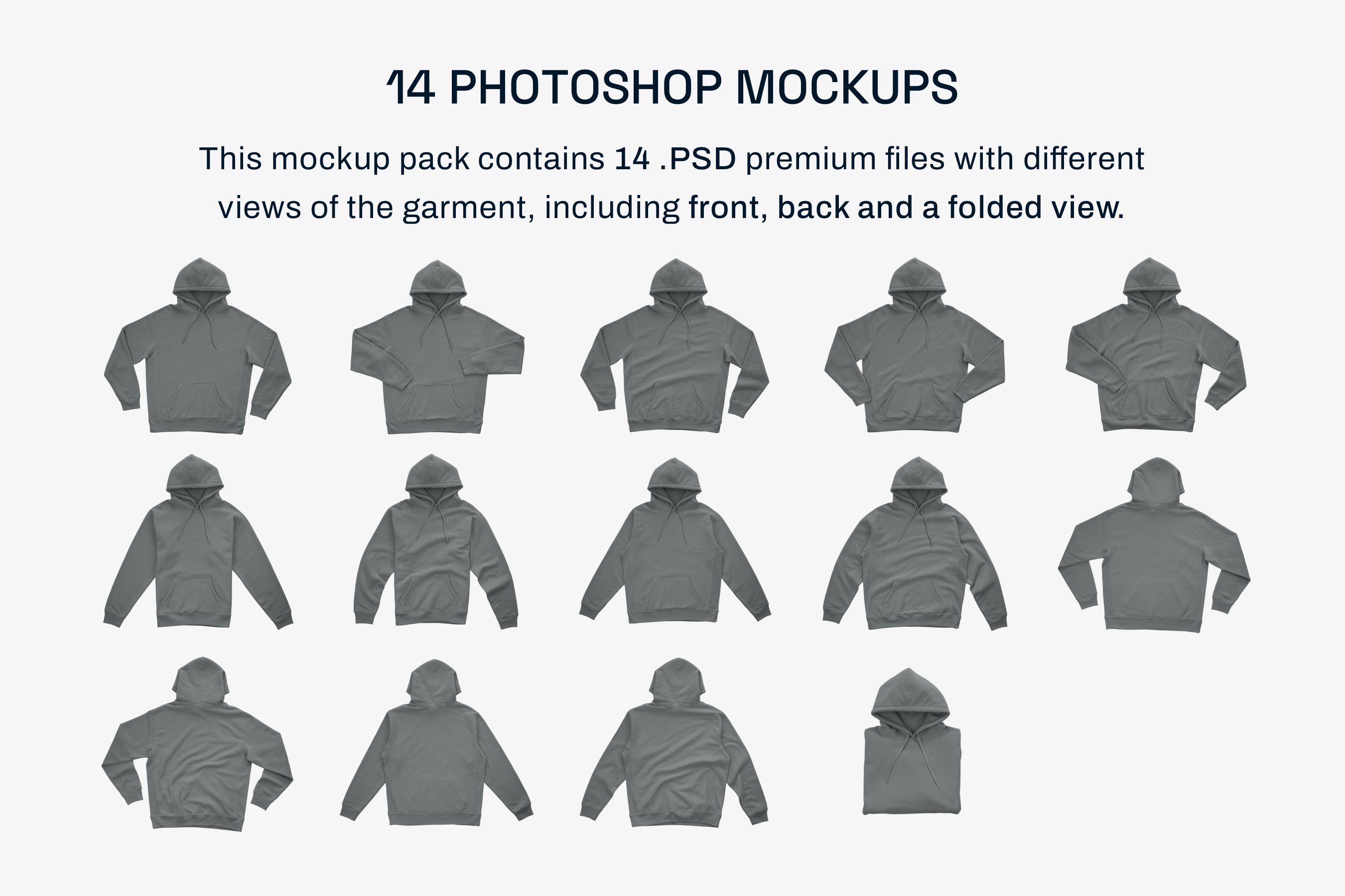 IND5000 Heavyweight Hoodie Mockups preview image.
