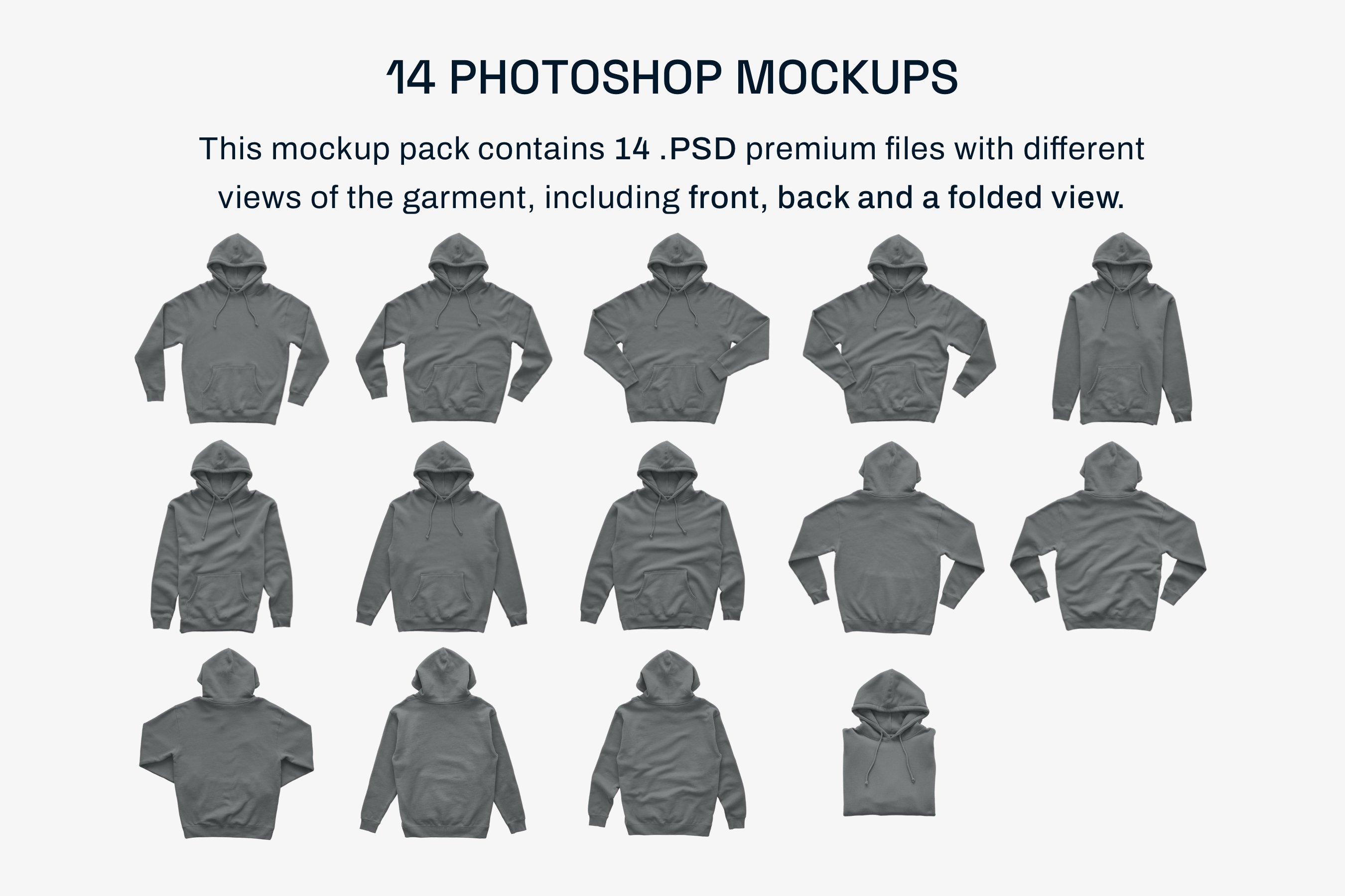 IND4000 Hooded Pullover Mockups preview image.