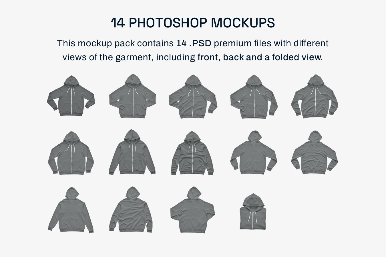 Bella Canvas Mens Zip Hoodie Mockups preview image.