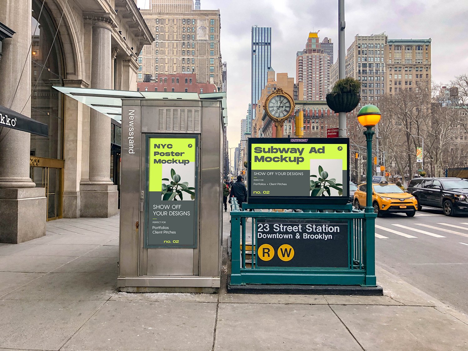 NYC Subway Billboard Mockup preview image.