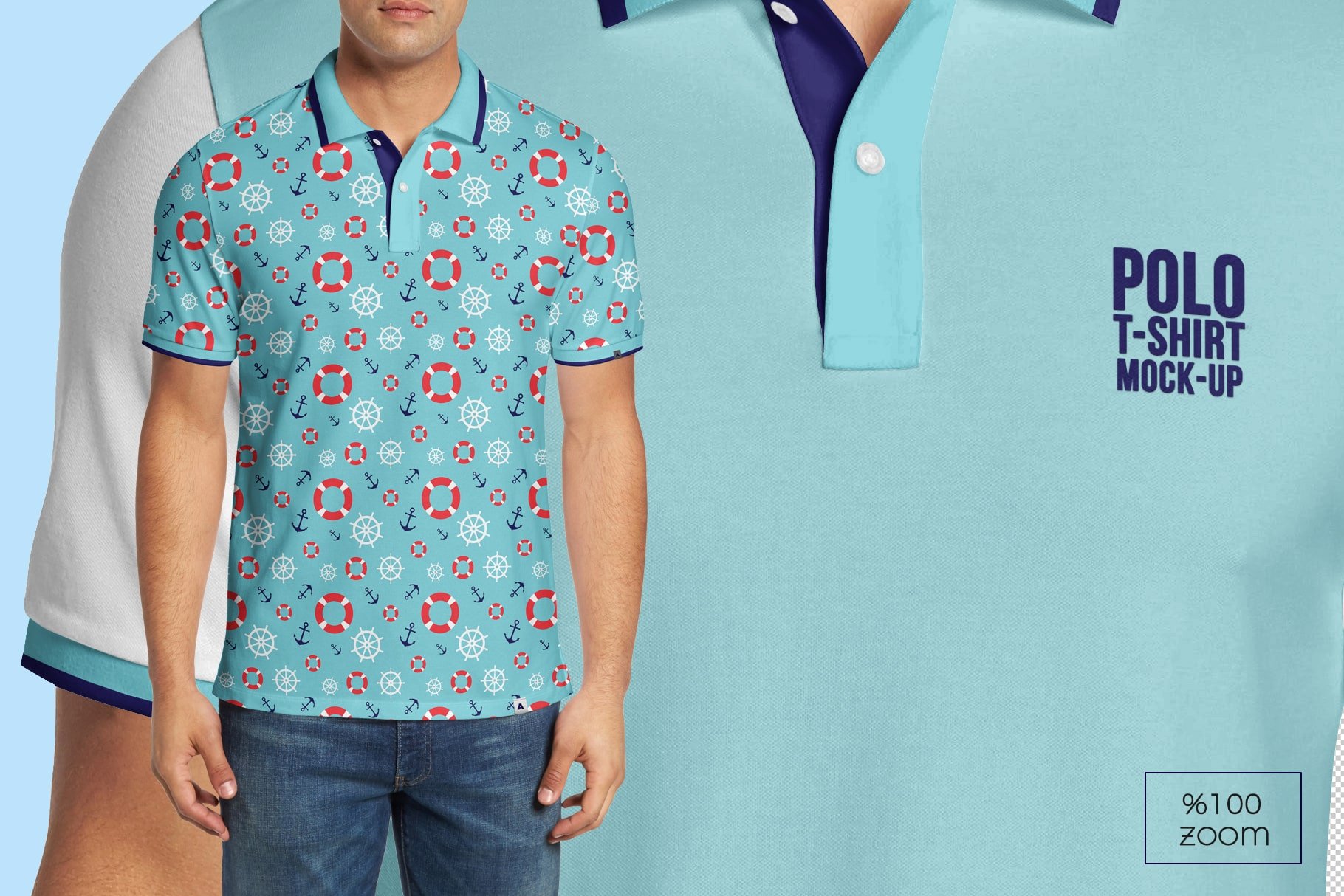 Polo shirt Mock-Up preview image.
